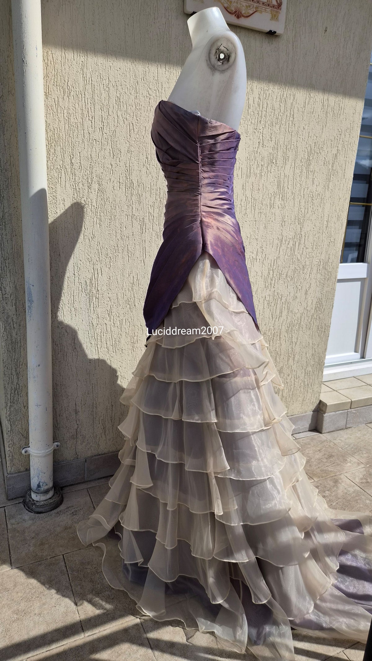 Robe de bal en Taffetas à volants