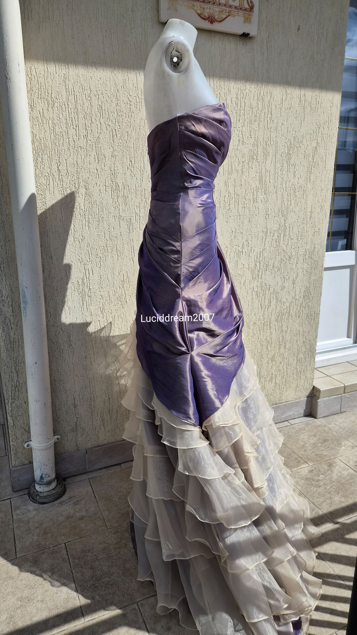 Robe de bal en Taffetas à volants