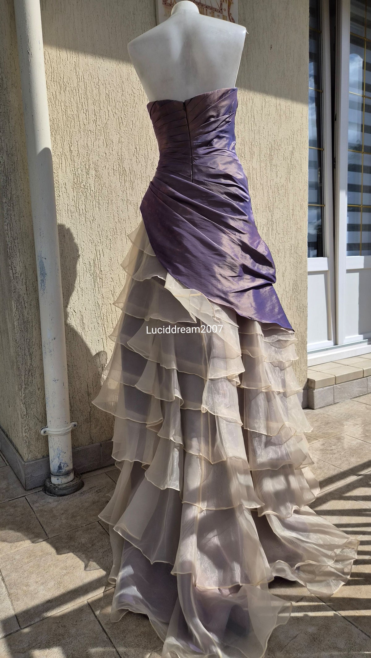 Robe de bal en Taffetas à volants