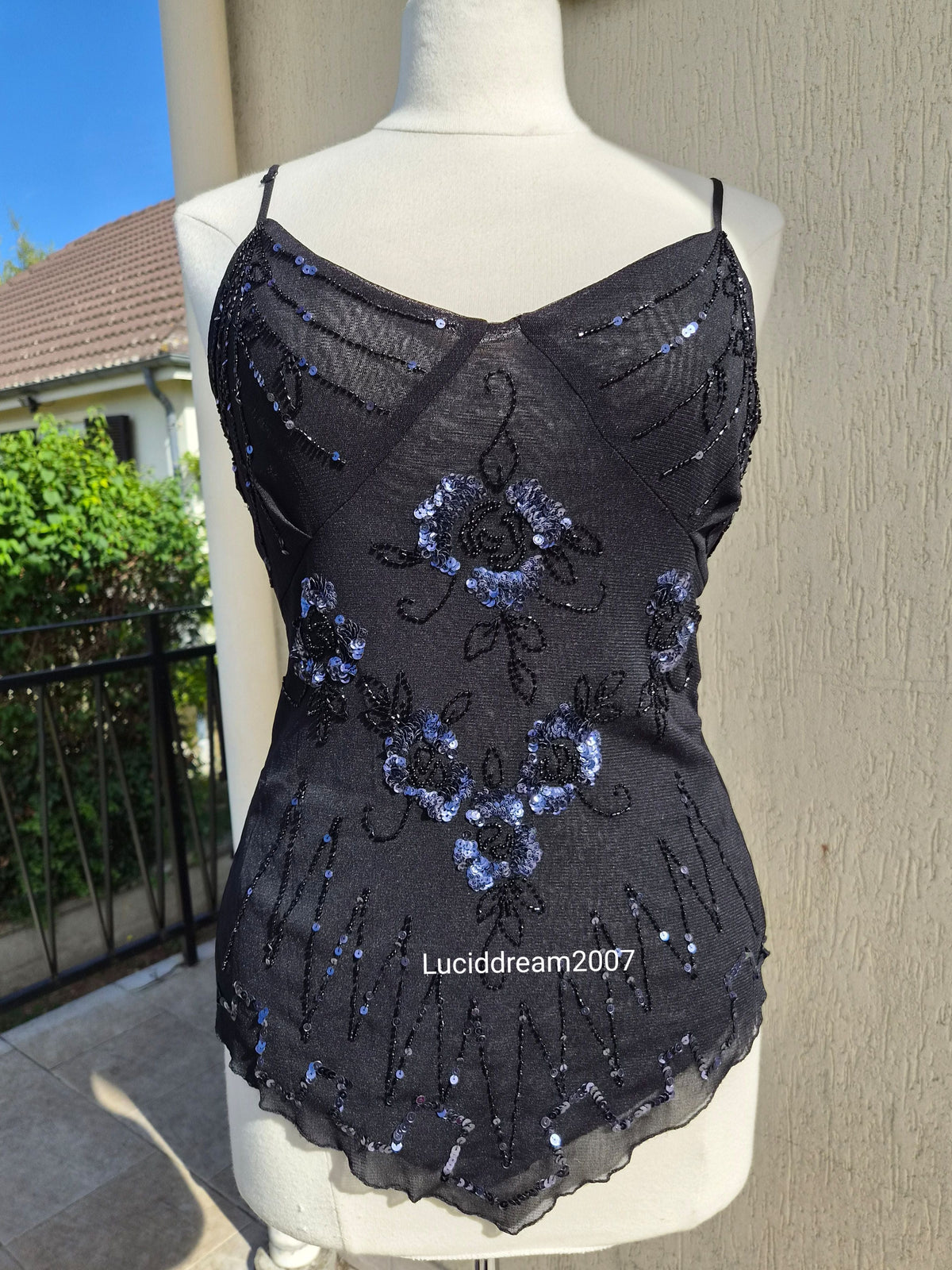 Chiffon and sequin top