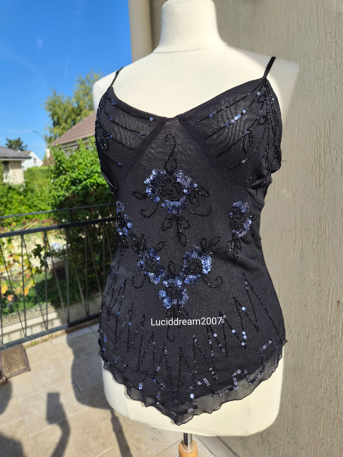 Chiffon and sequin top