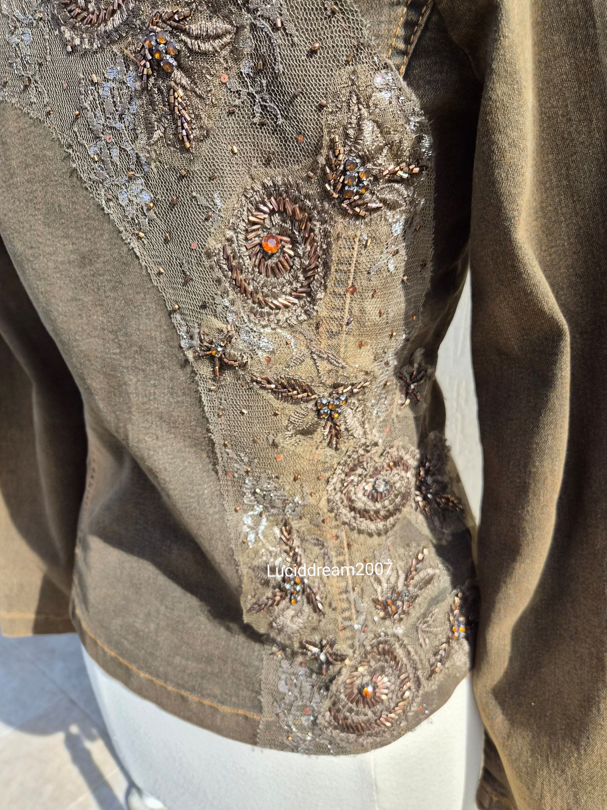Embroidered denim jacket