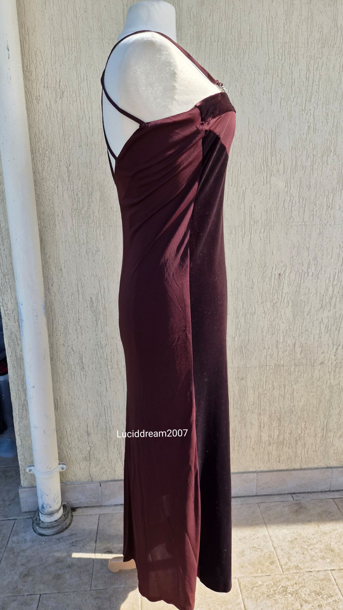 Robe bi matière marro