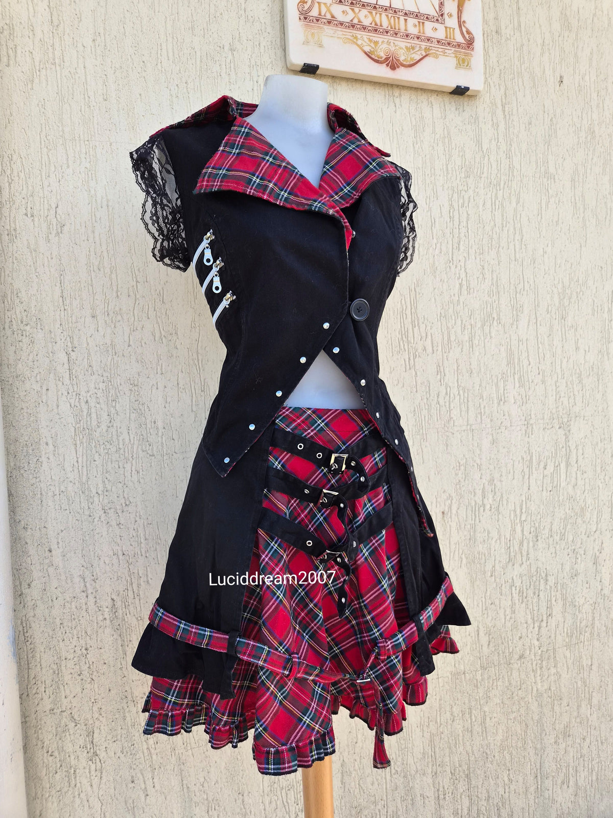 Ensemble haut, jupe et leg warmers