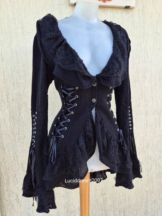 Cardigan à lacage Poizen Industries