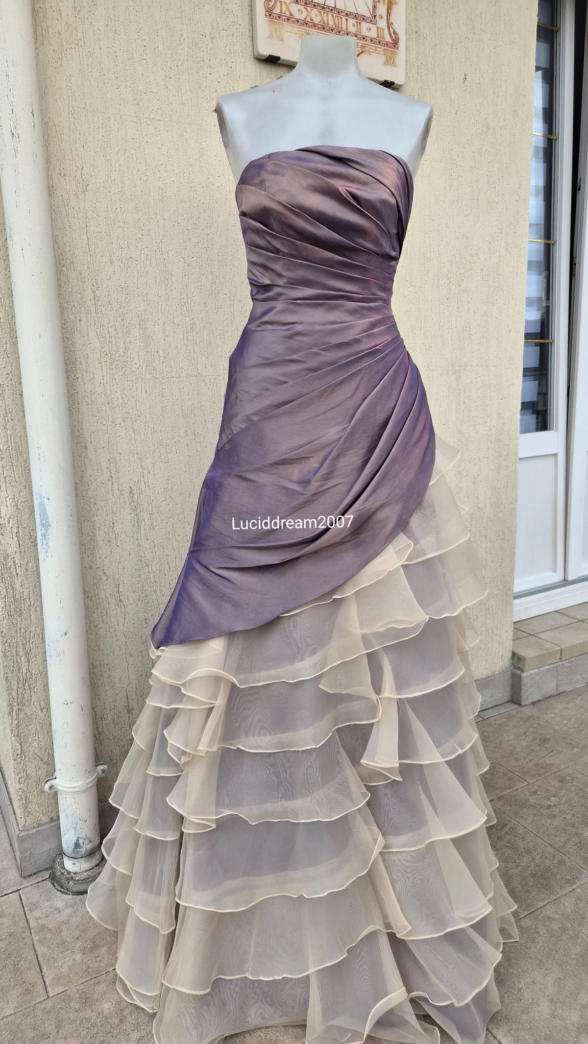 Robe de bal en Taffetas à volants