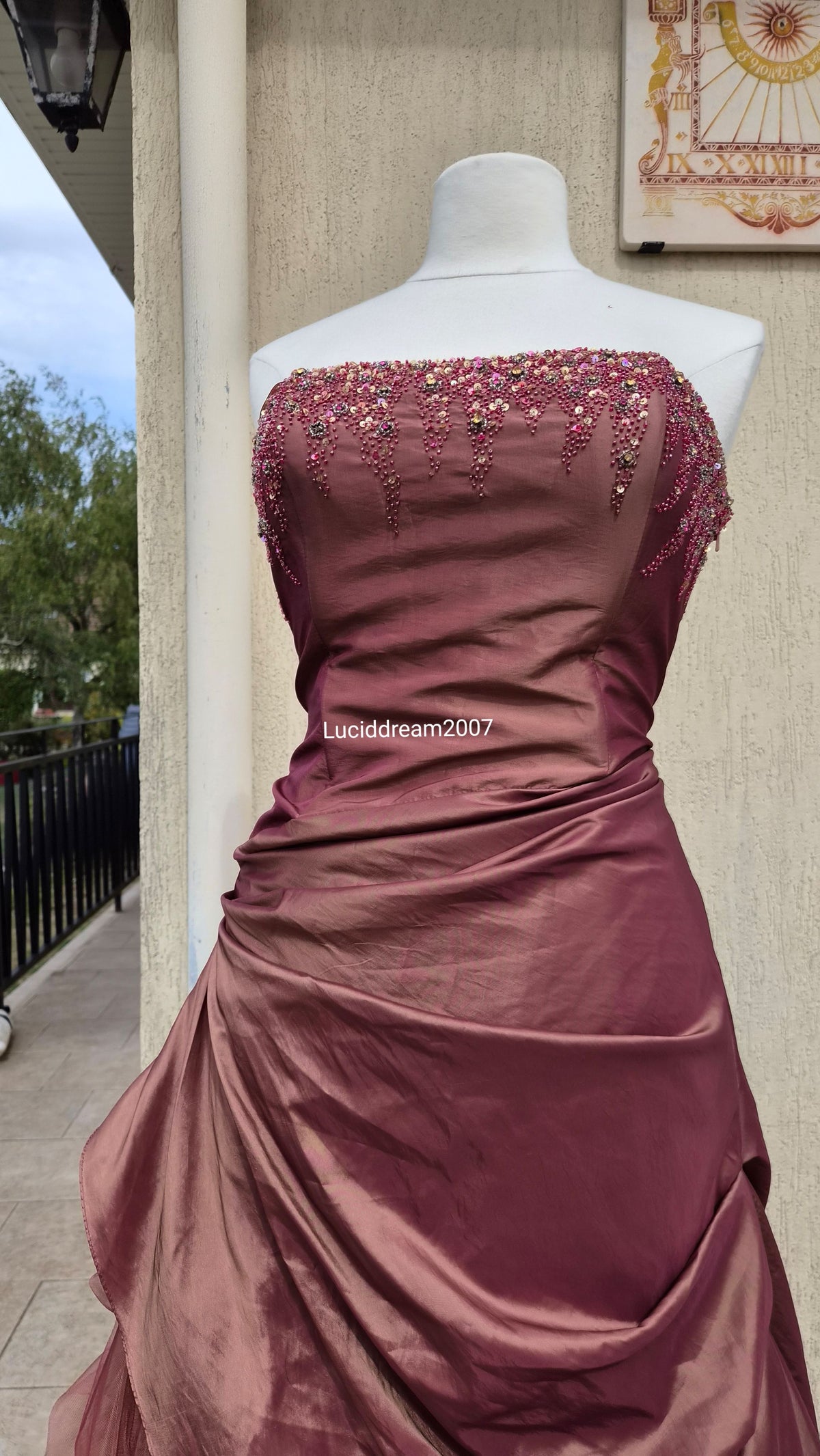 Robe en Taffetas irisée
