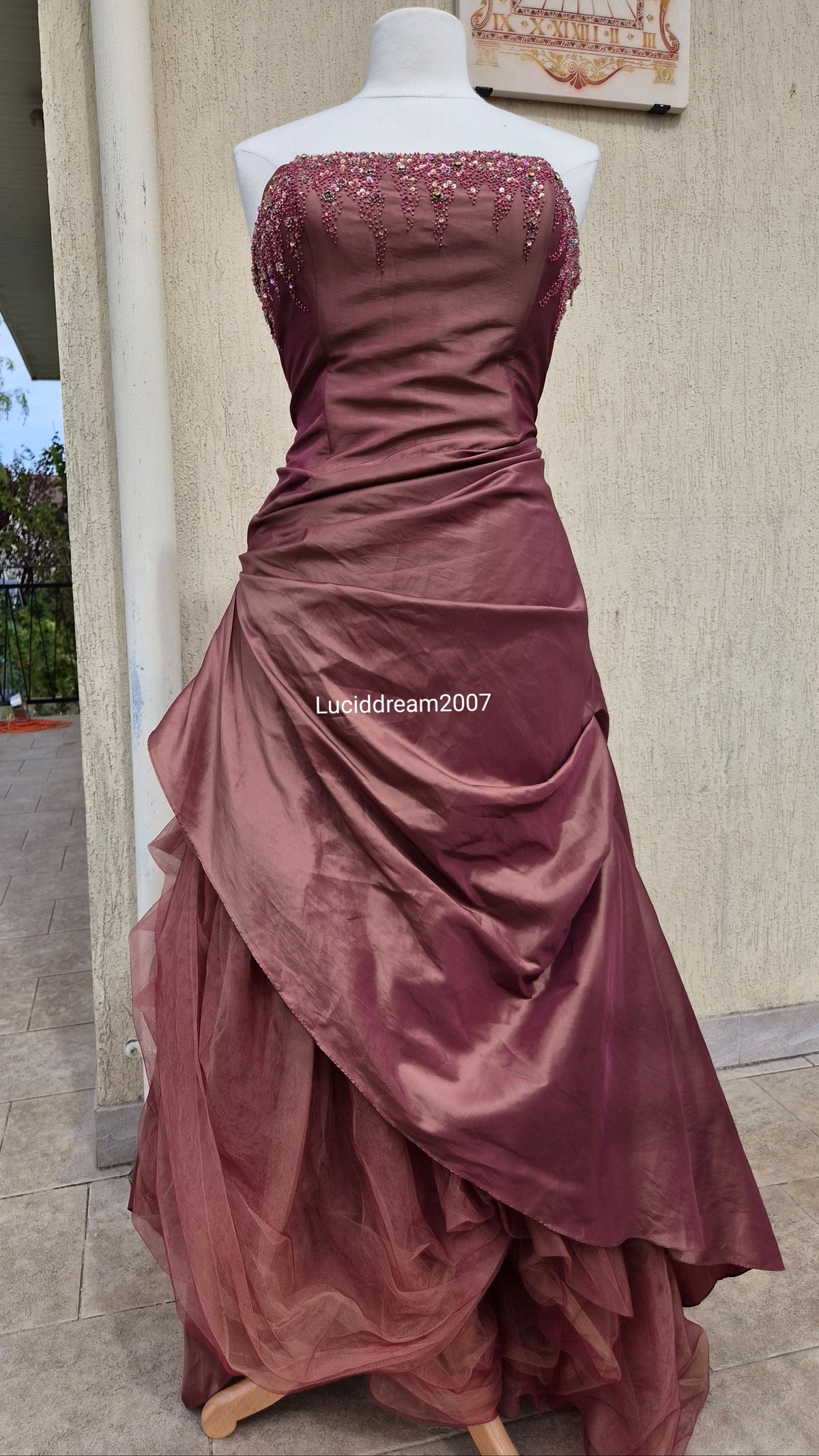 Robe en Taffetas irisée
