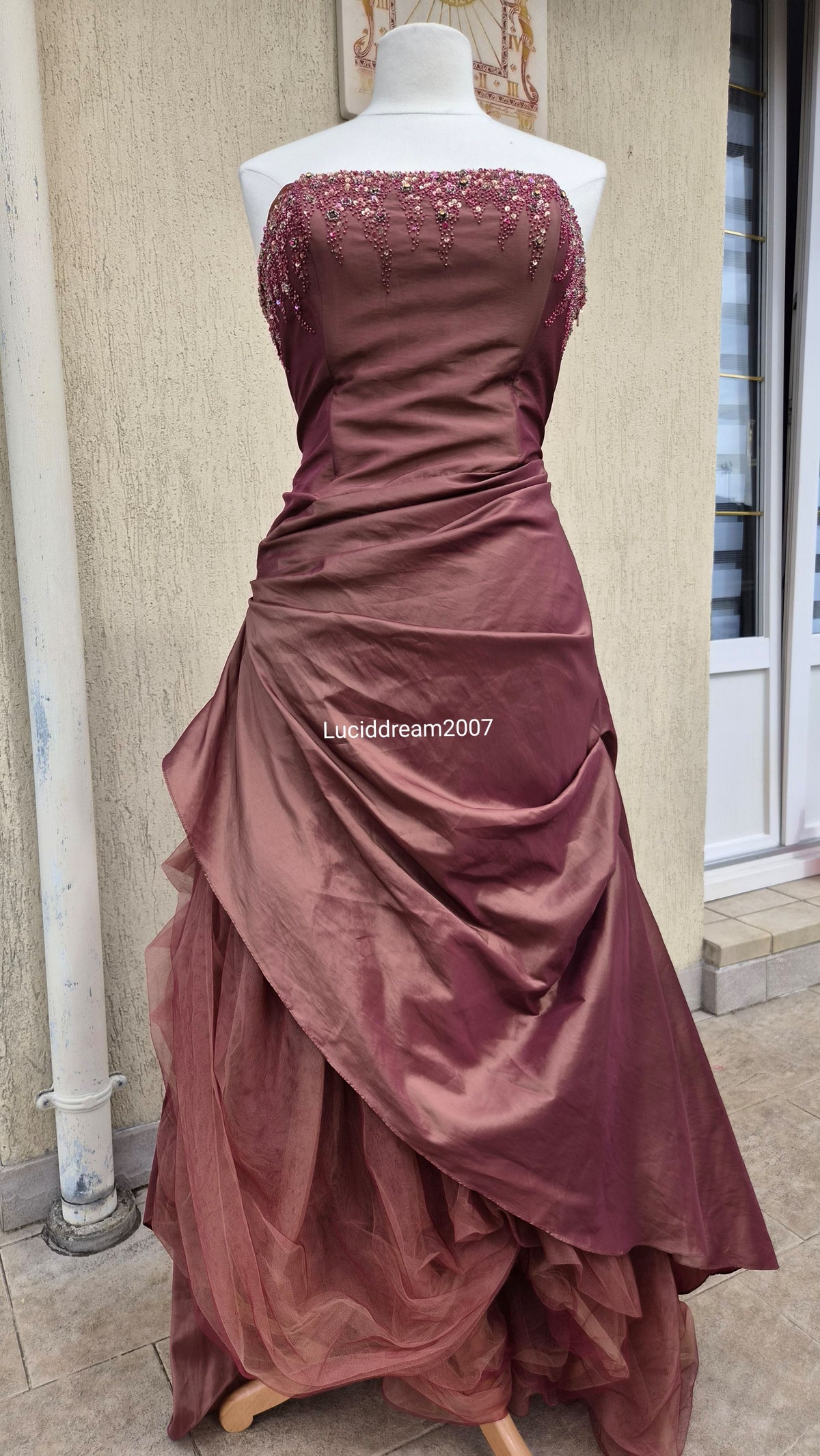 Robe en Taffetas irisée