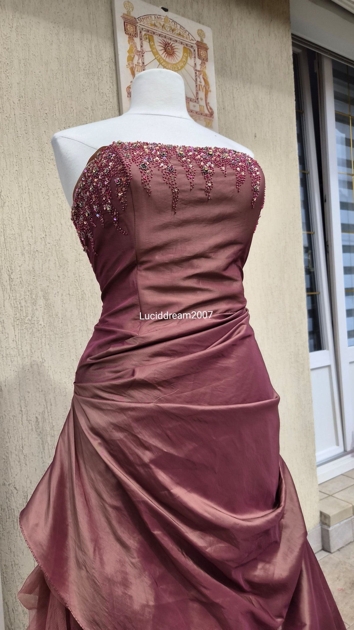 Robe en Taffetas irisée