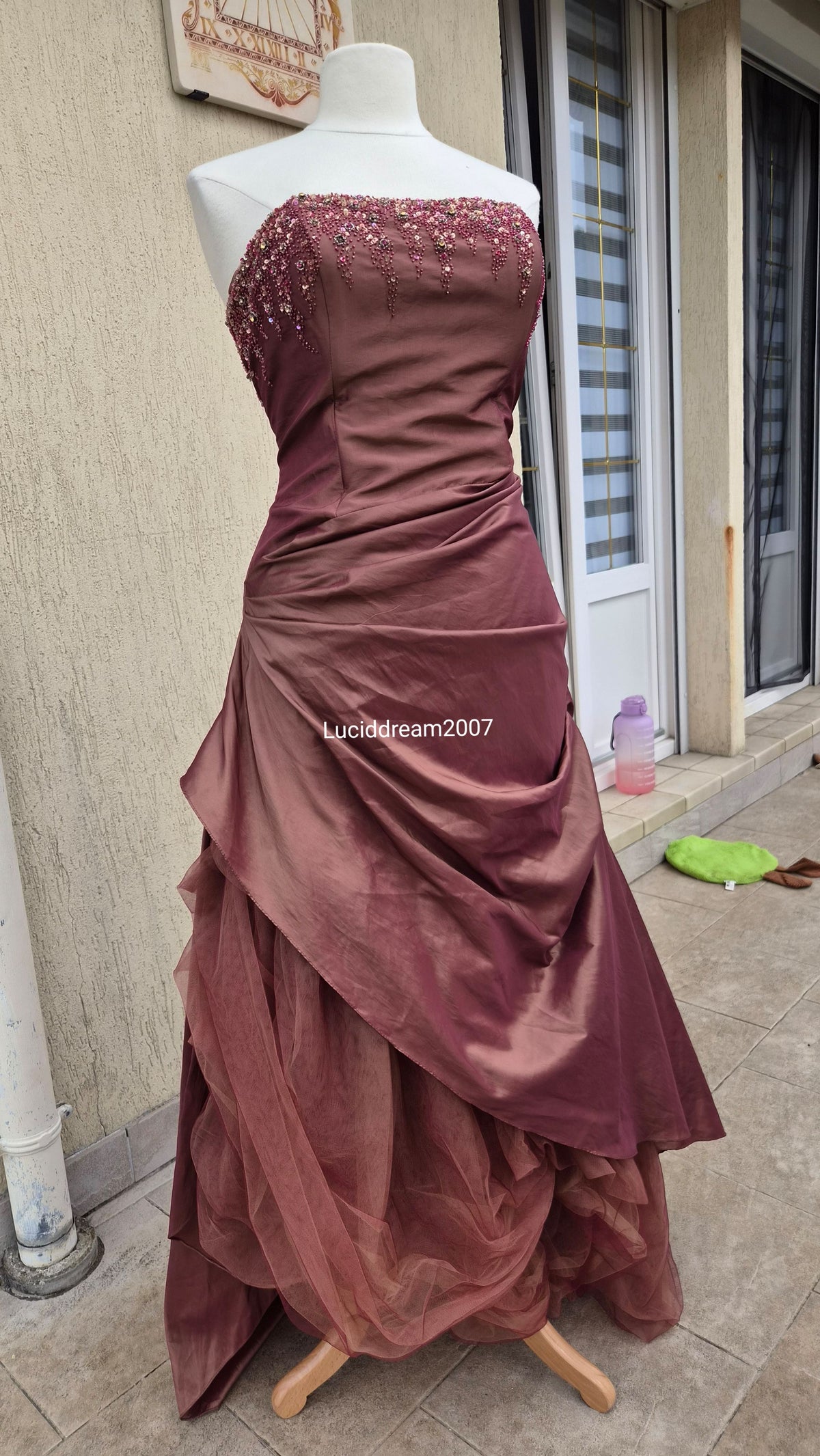 Robe en Taffetas irisée