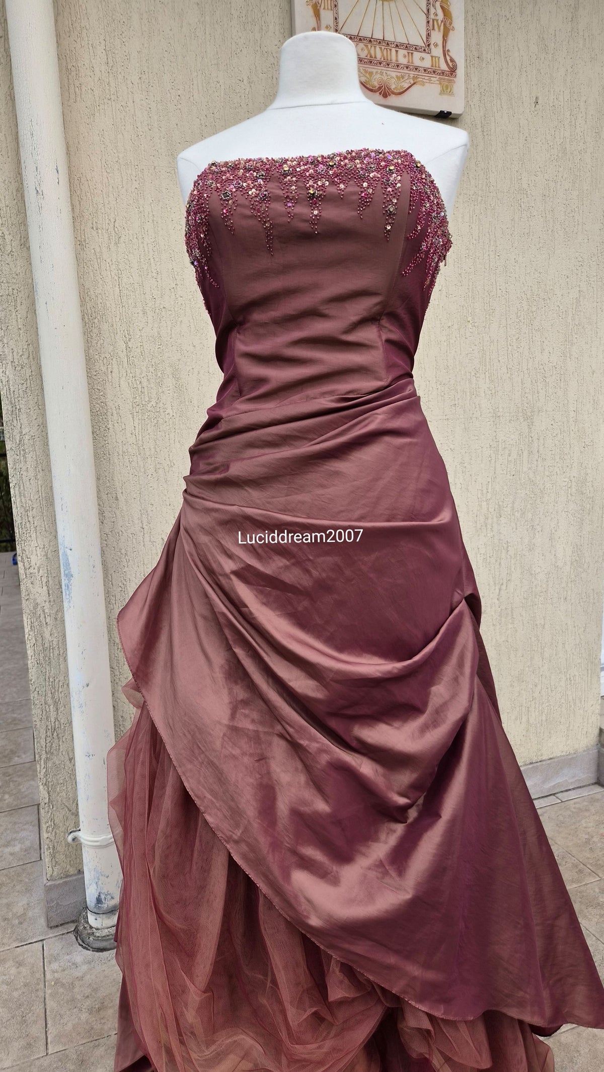 Robe en Taffetas irisée