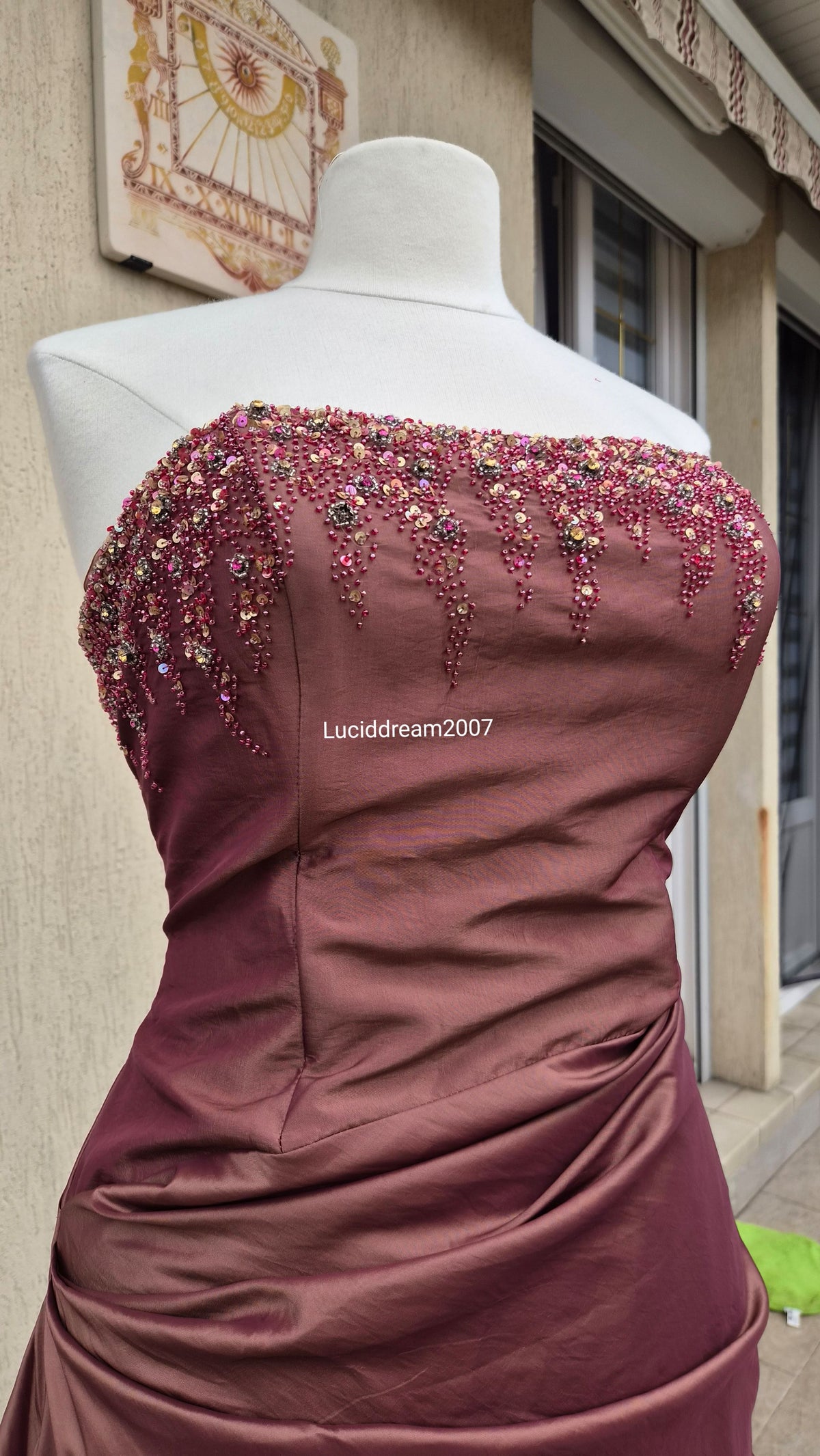 Robe en Taffetas irisée