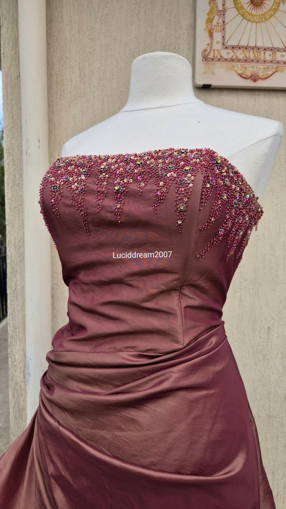 Robe en Taffetas irisée