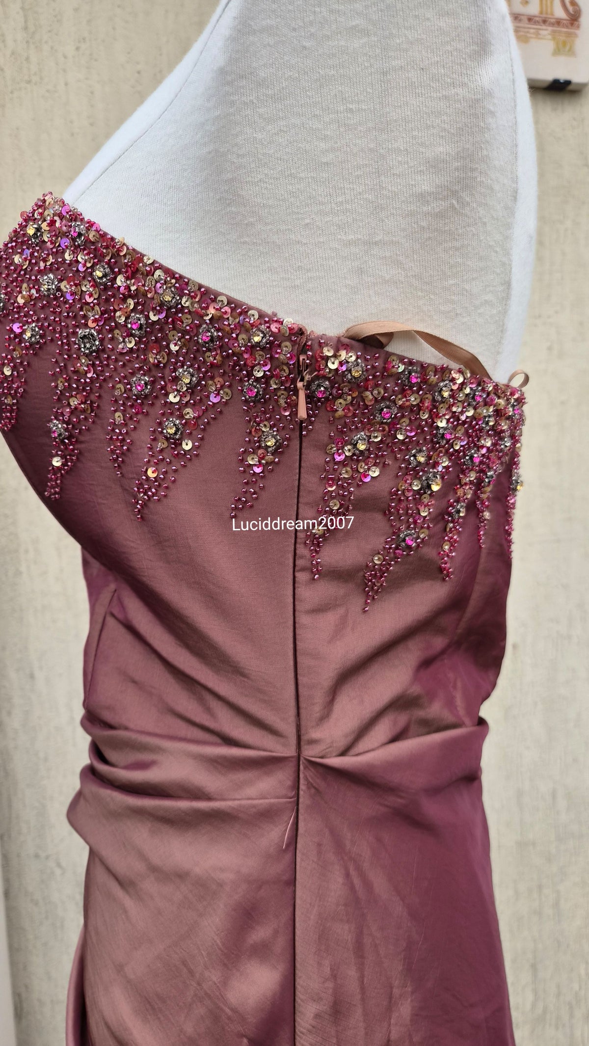 Robe en Taffetas irisée