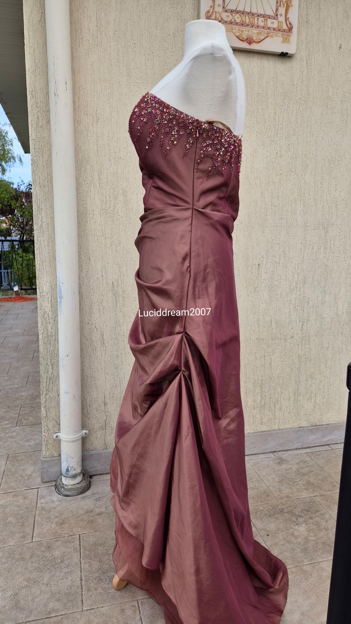 Robe en Taffetas irisée