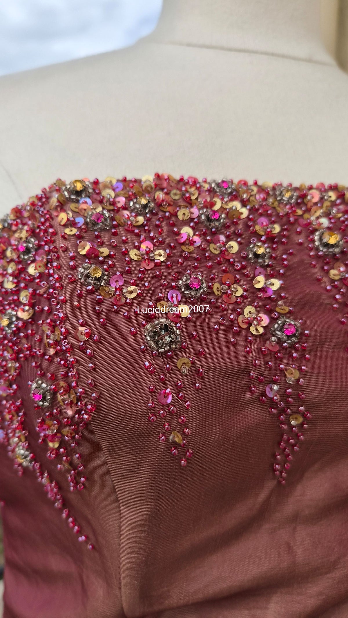 Robe en Taffetas irisée