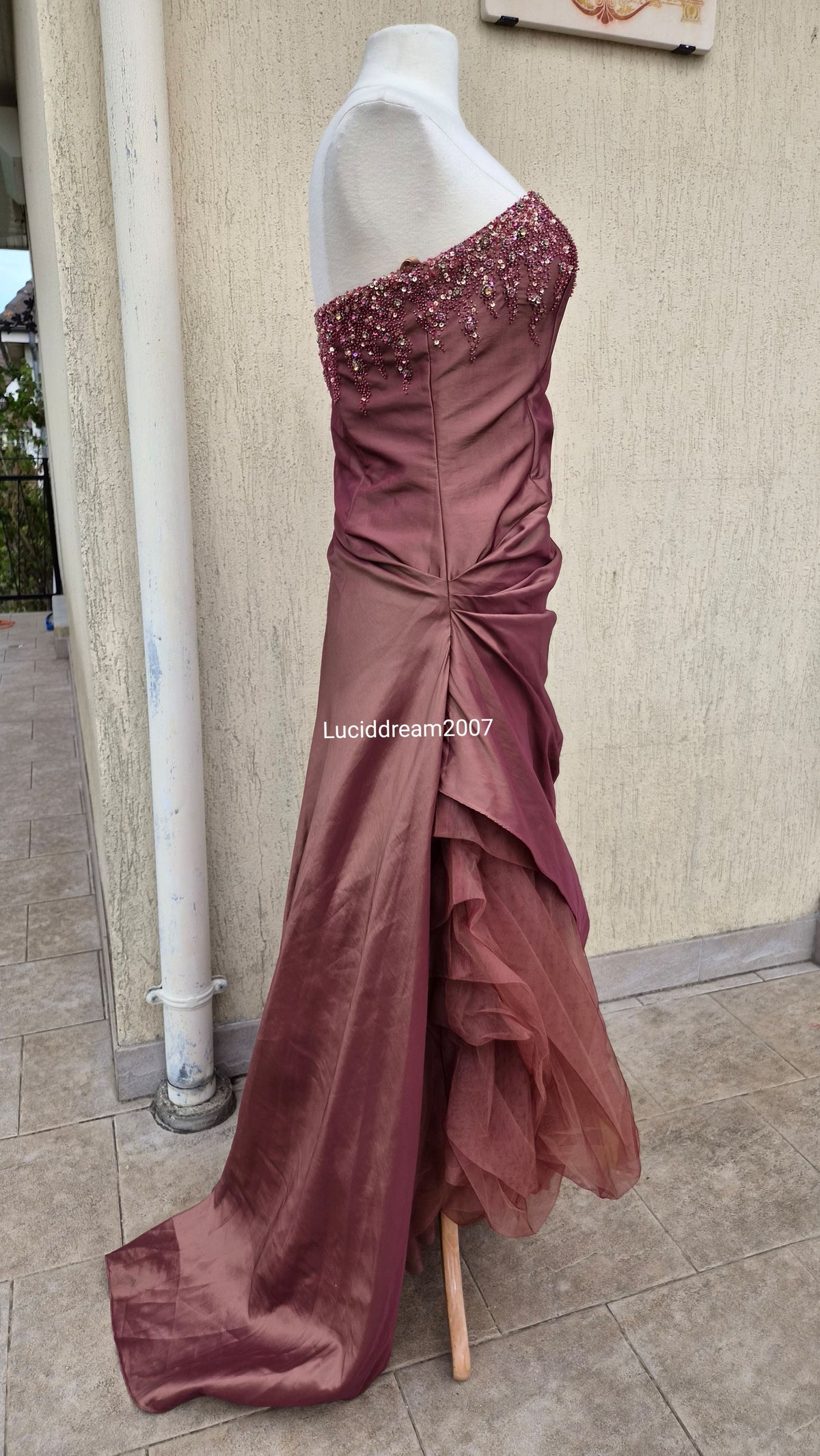 Robe en Taffetas irisée