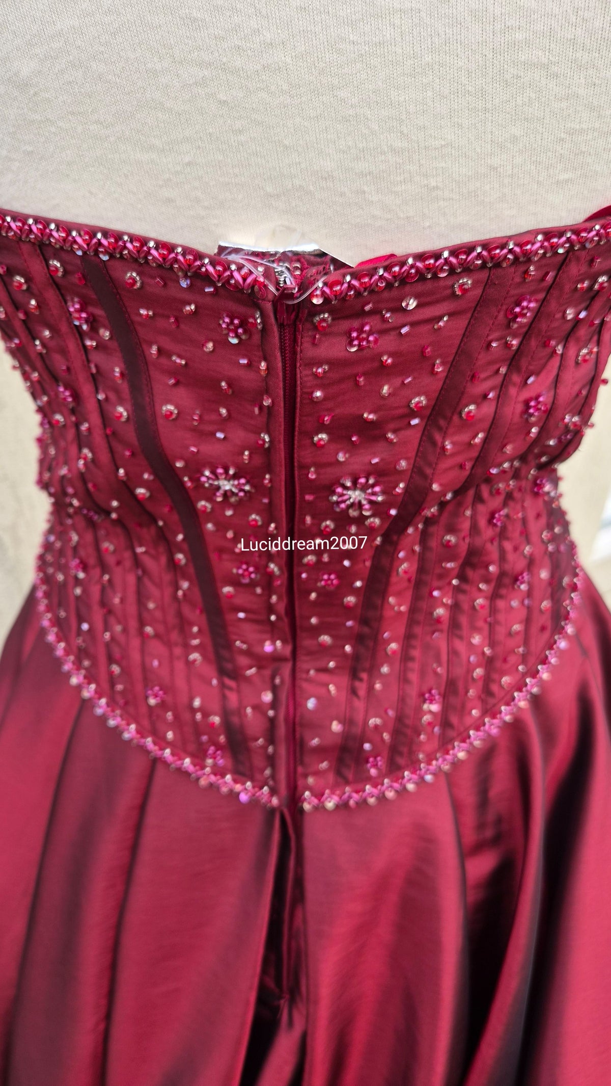 Maxi robe de bal Bordeau