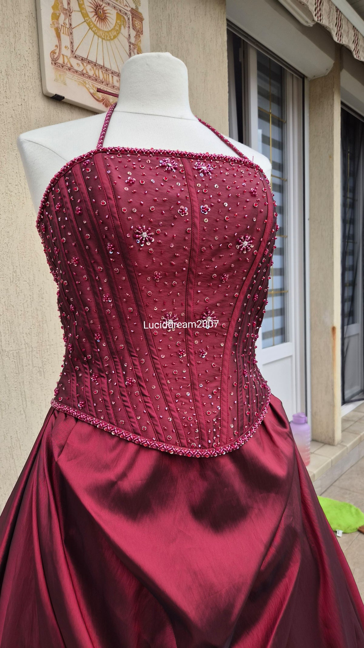 Maxi robe de bal Bordeau