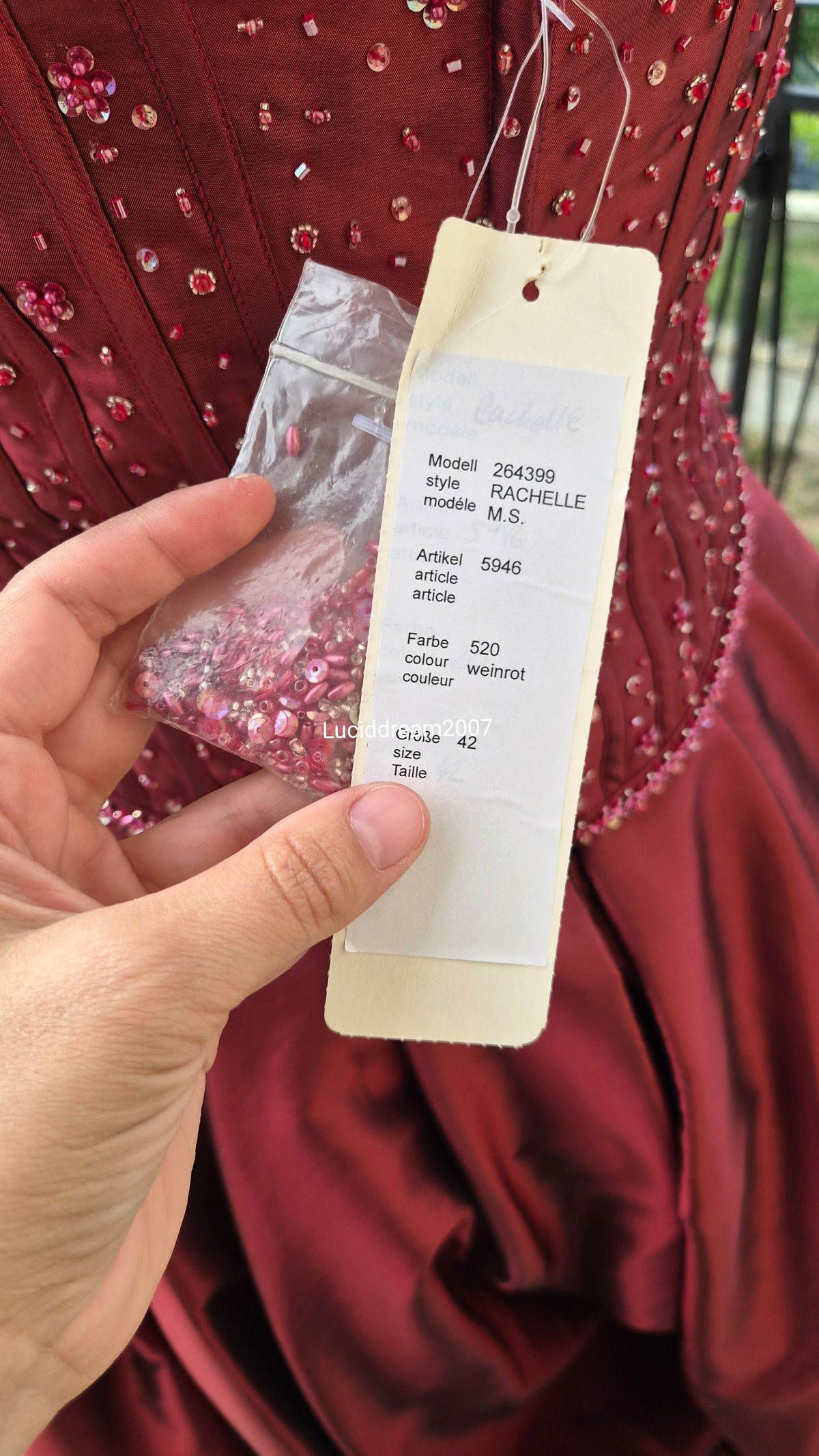 Maxi robe de bal Bordeau