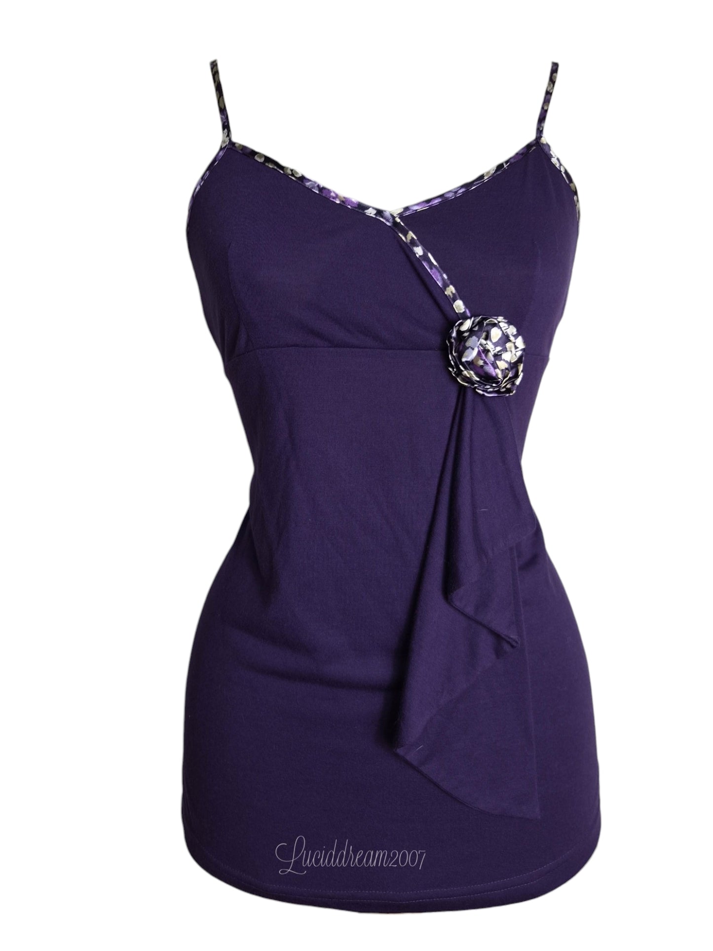 Haut violet detail satiné