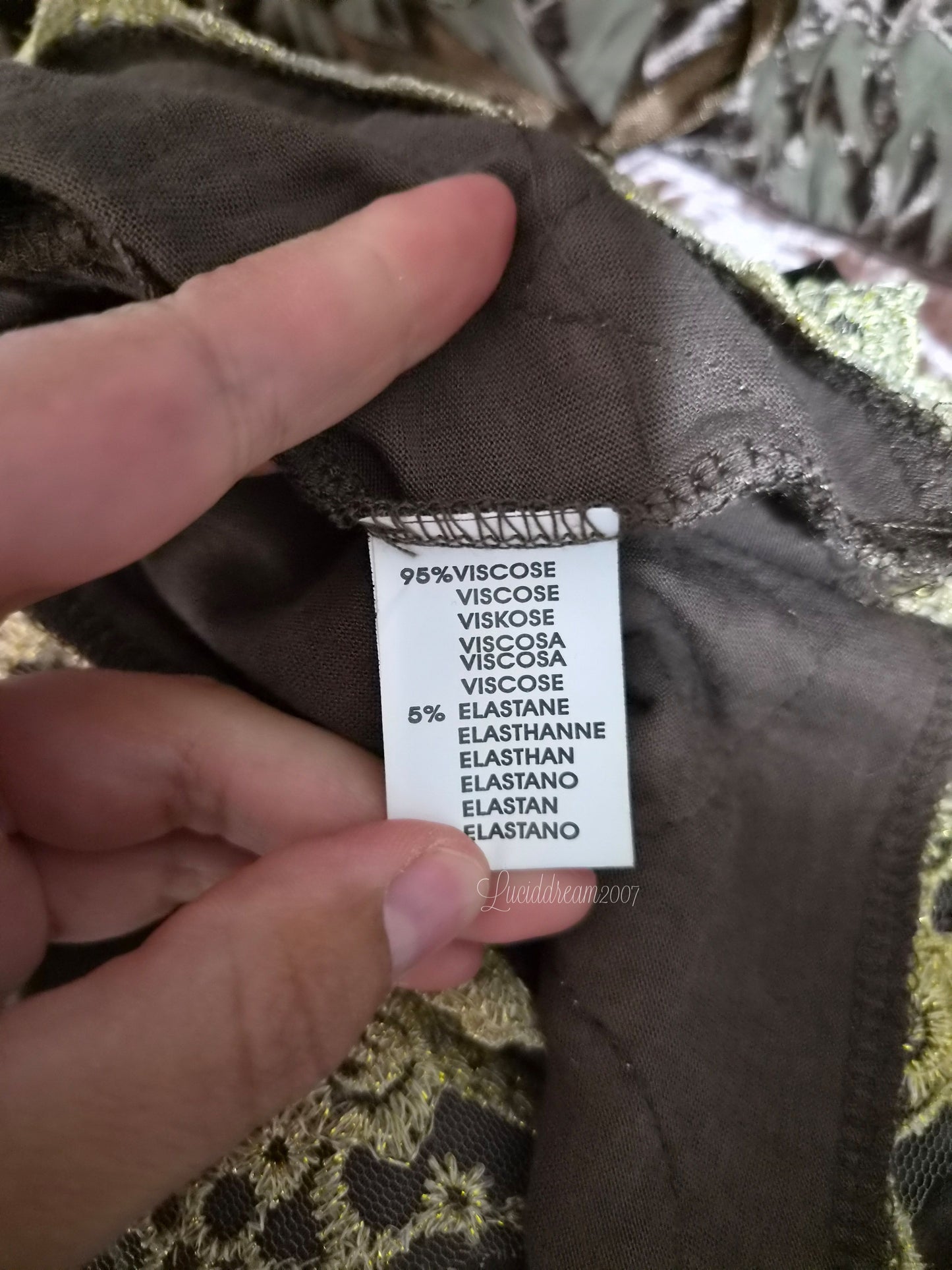 Haut marron détails dorés