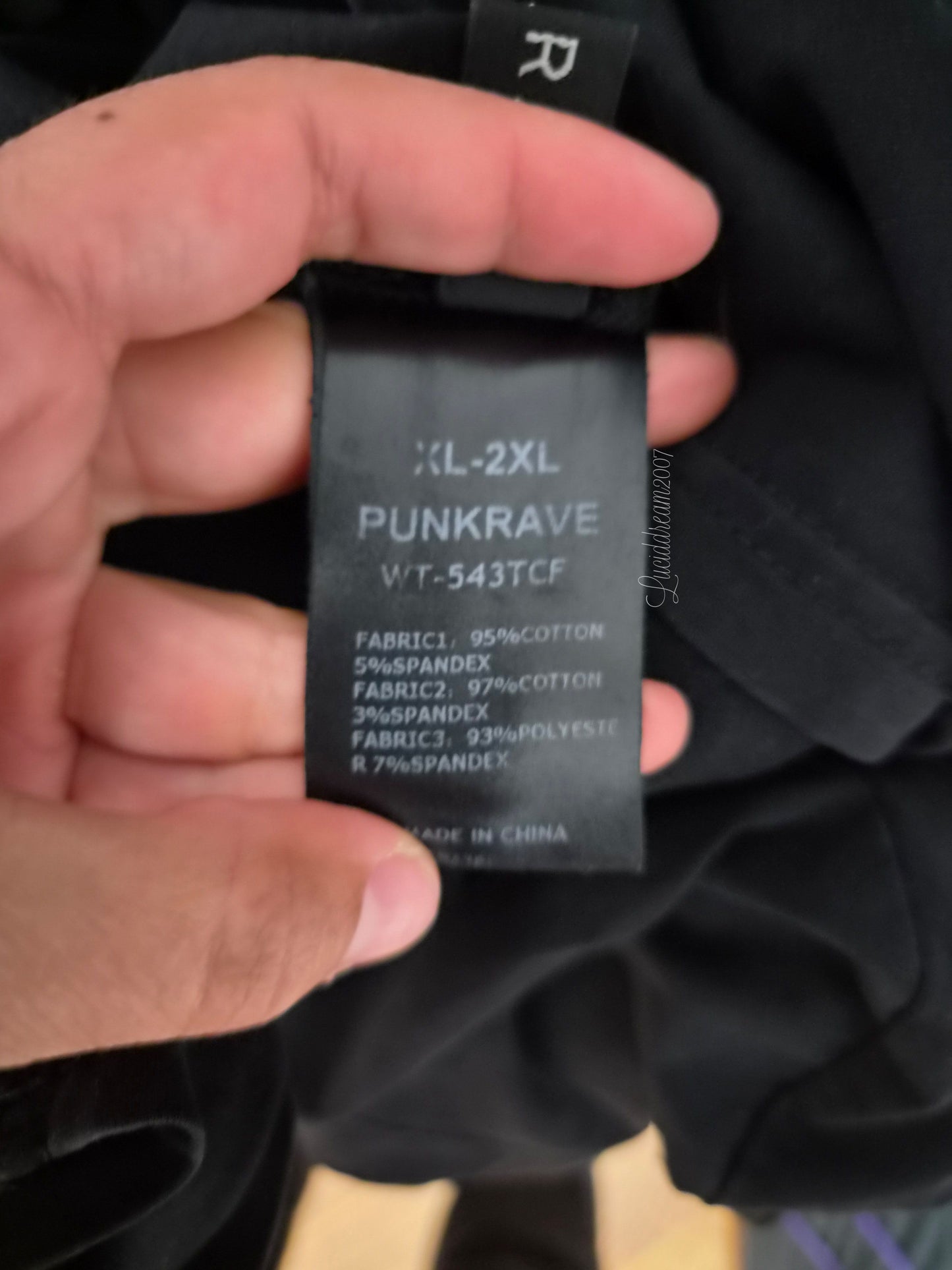 Haut noir à sangles Punk Rave