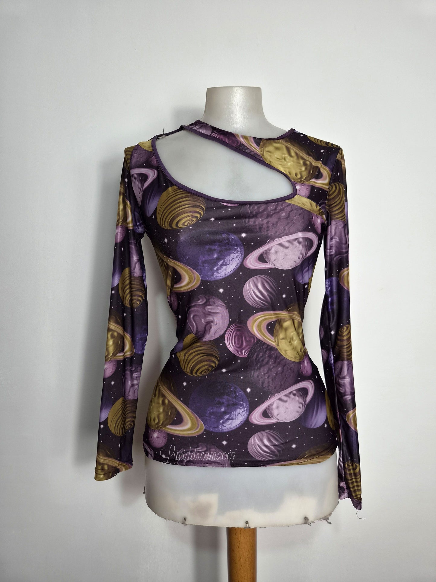 Haut en voile motif galaxy