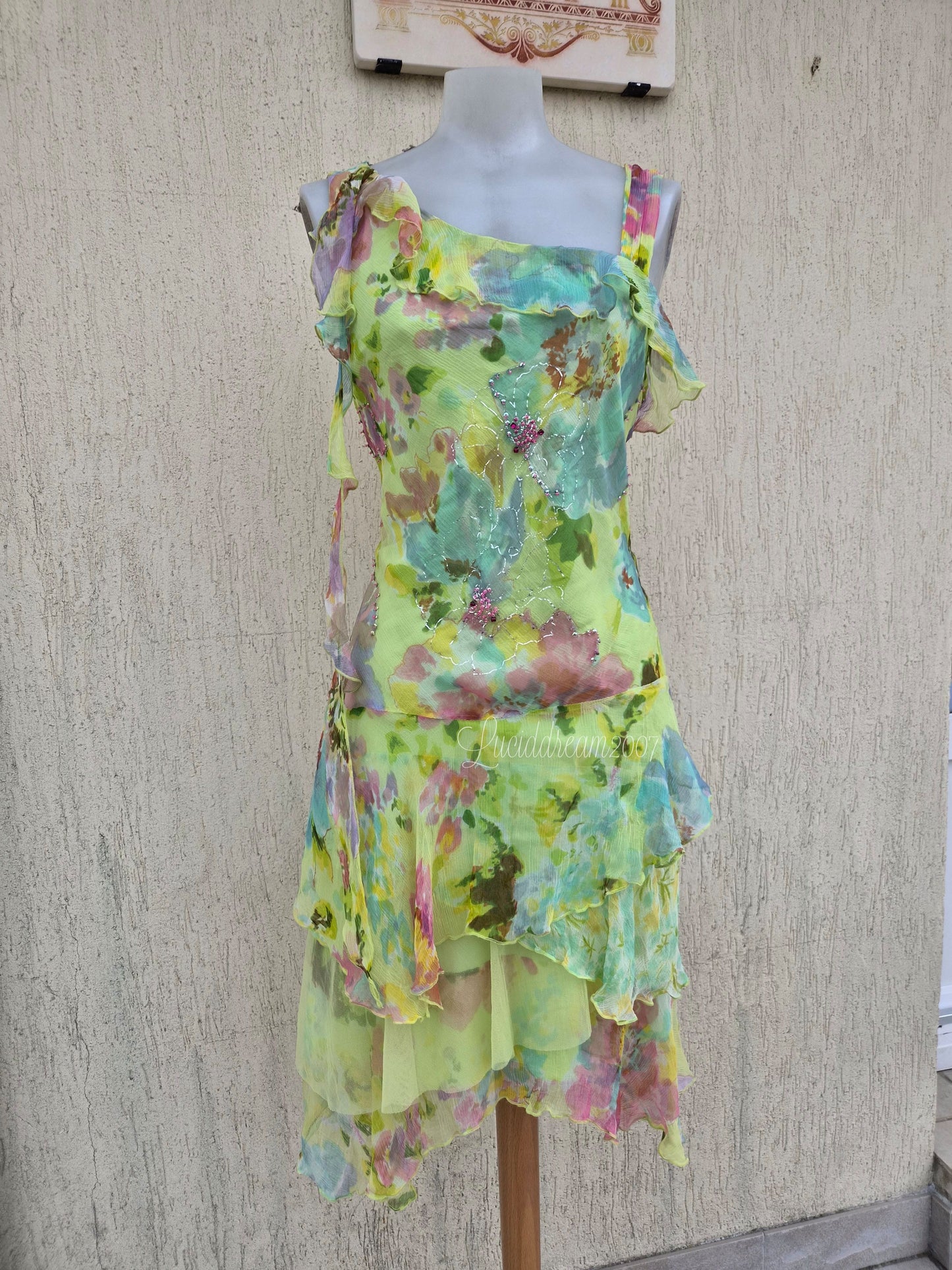 Robe en voile floral René Derhy