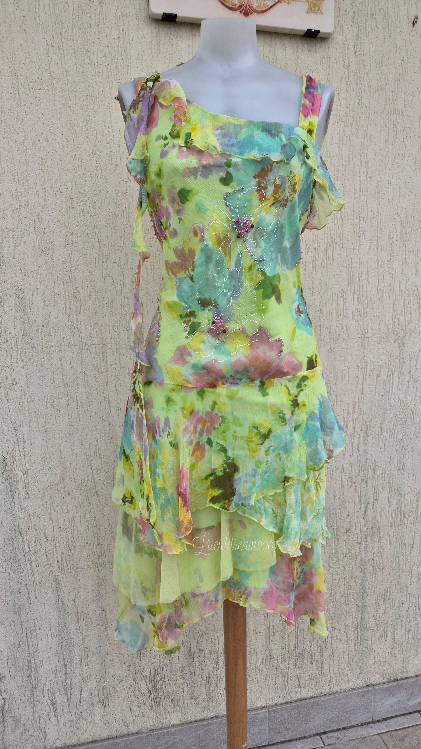 Robe en voile floral René Derhy