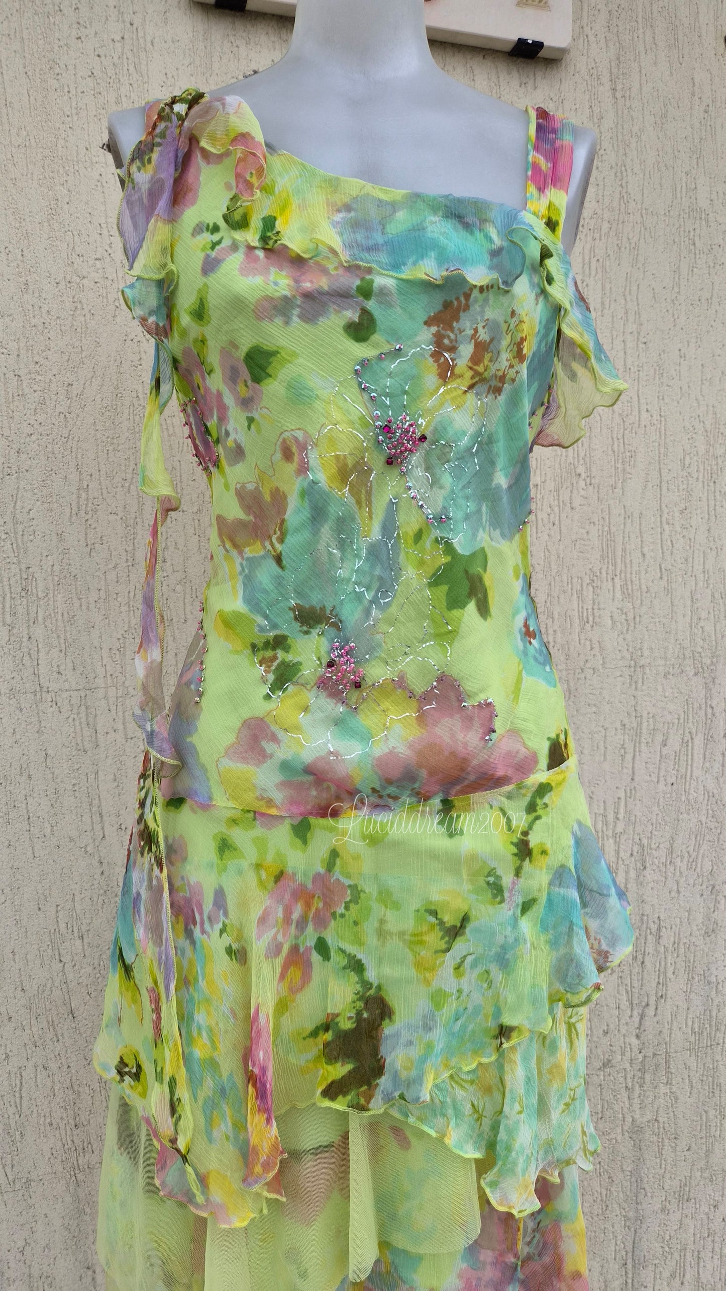 Robe en voile floral René Derhy