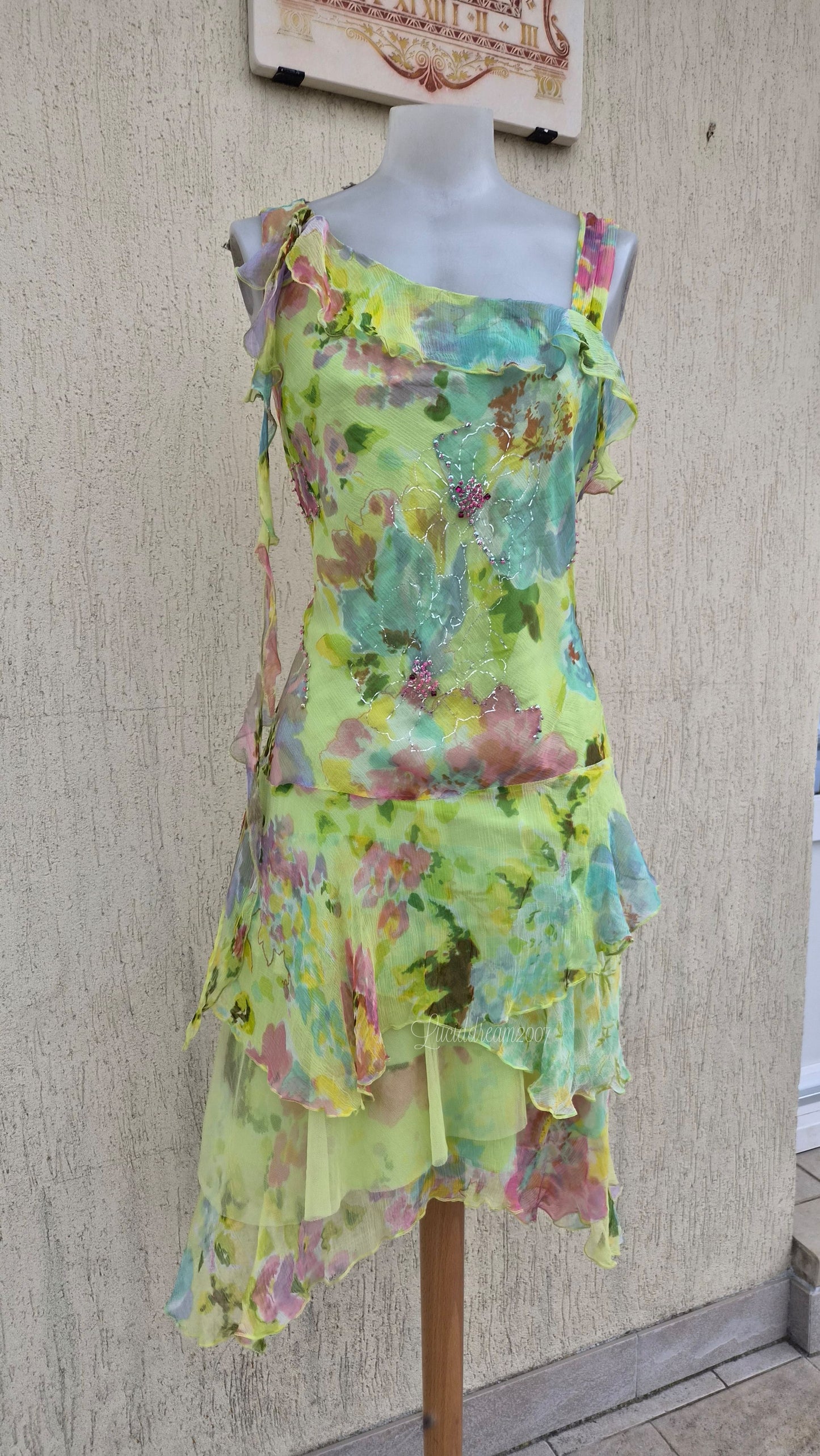 Robe en voile floral René Derhy