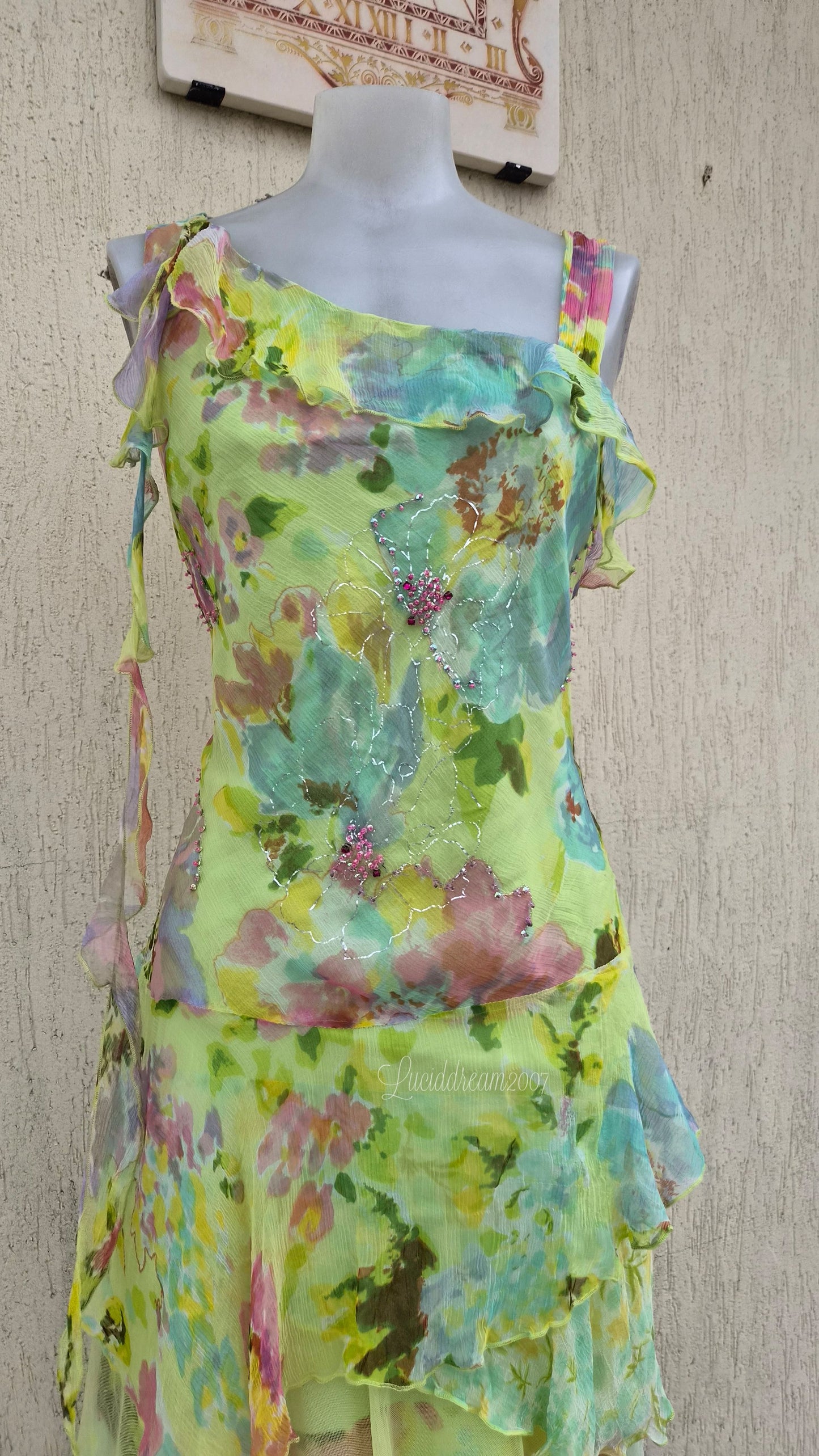 Robe en voile floral René Derhy