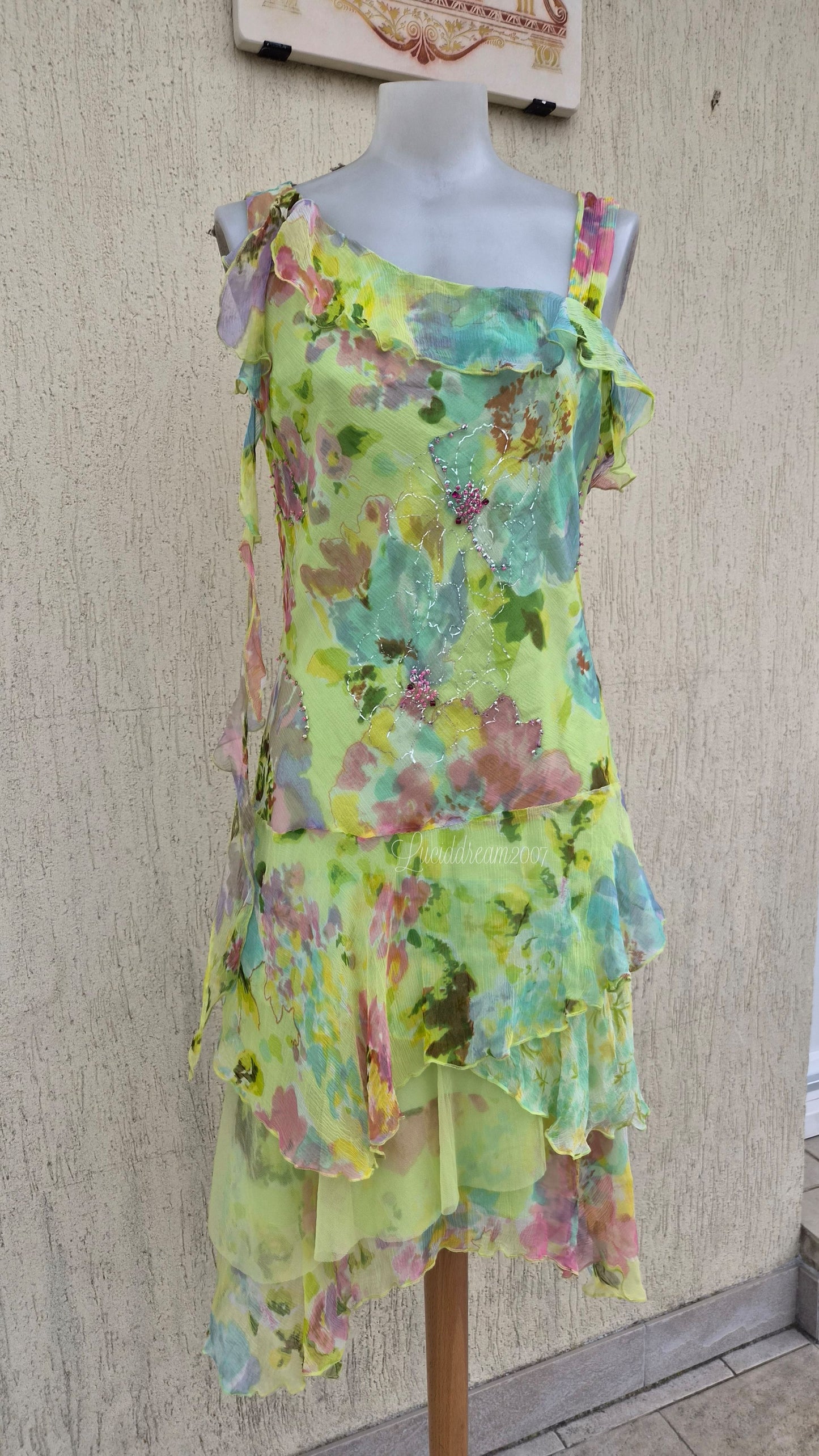 Robe en voile floral René Derhy