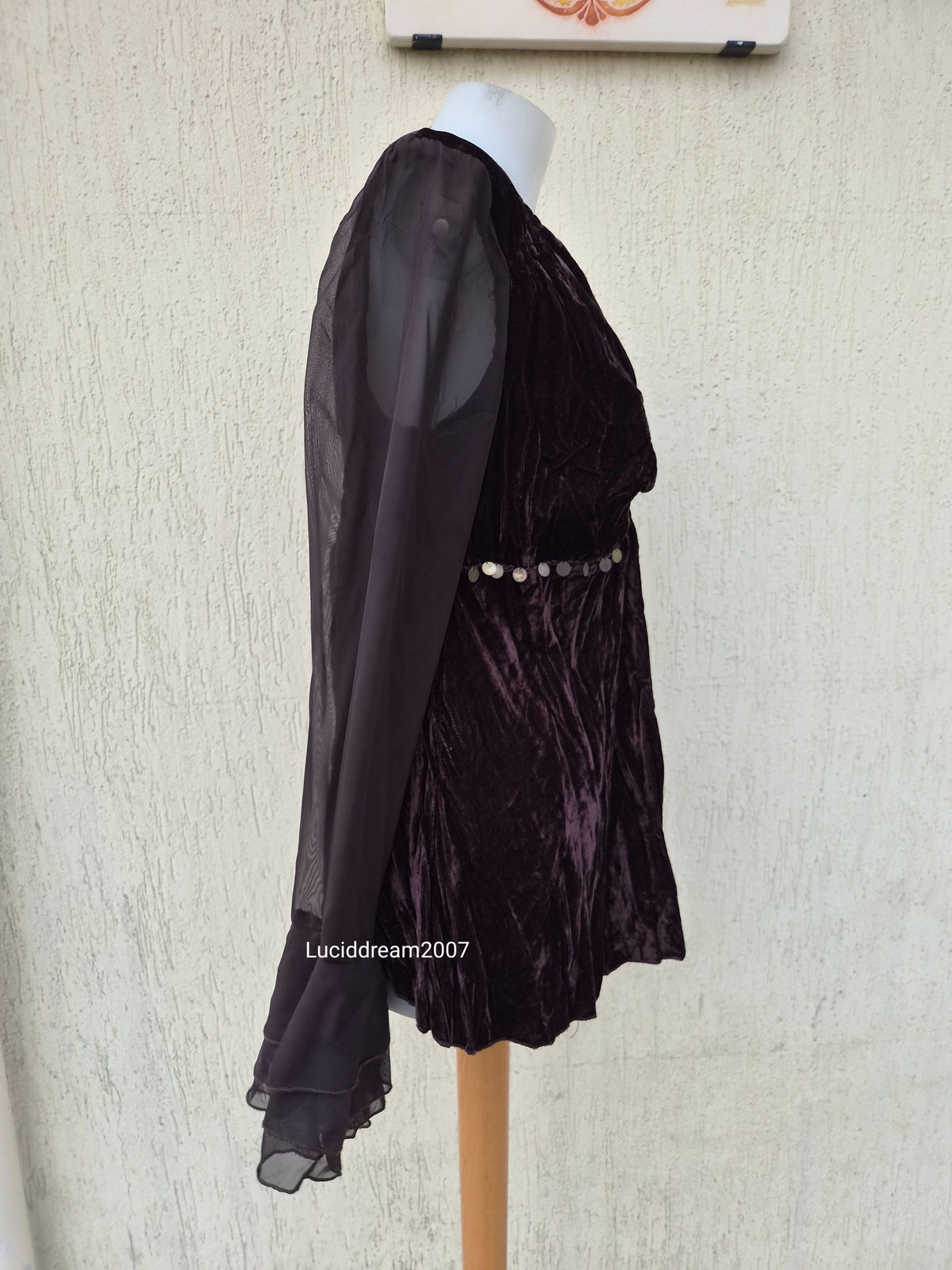 Haut en velours marron