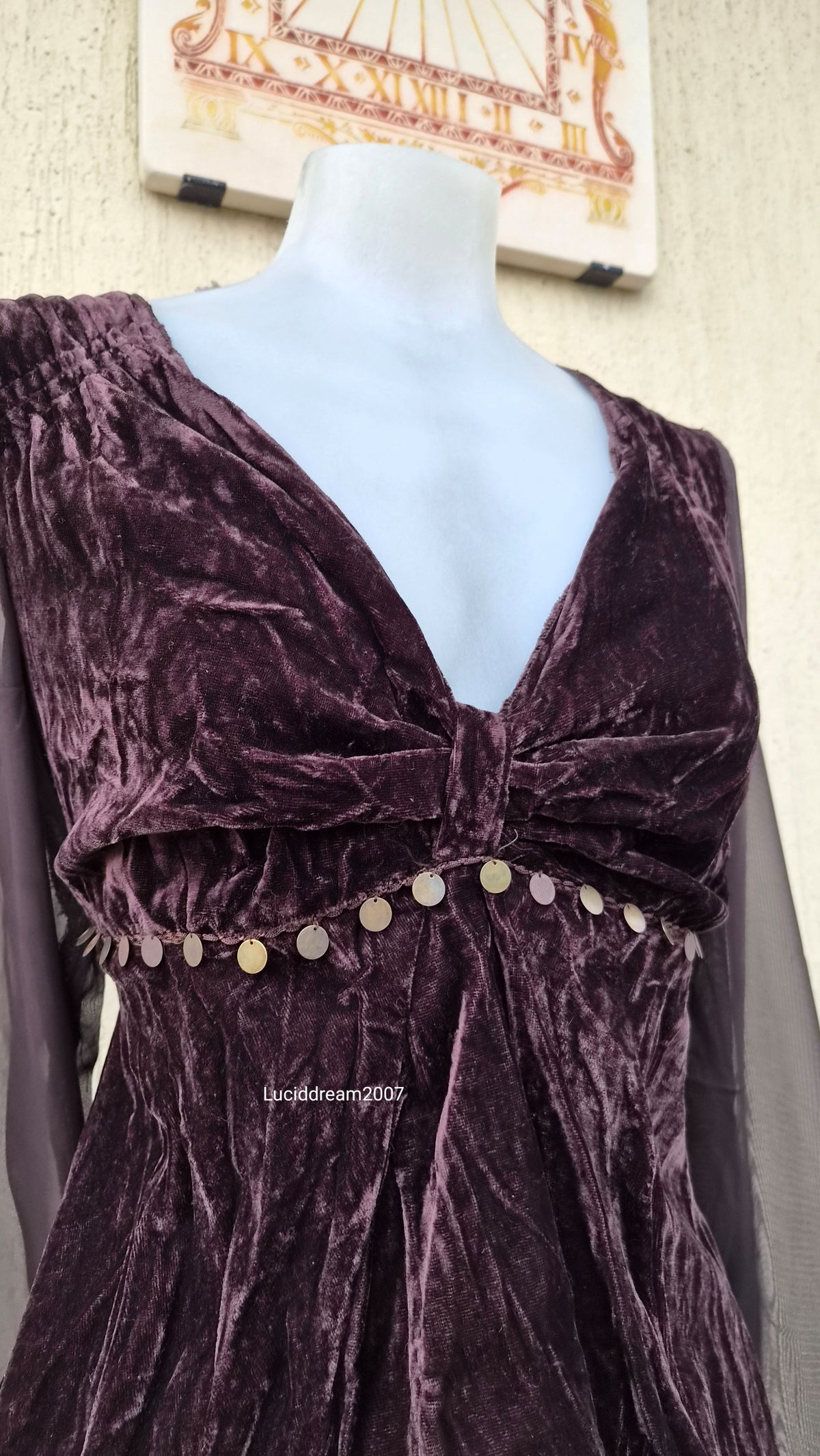 Haut en velours marron