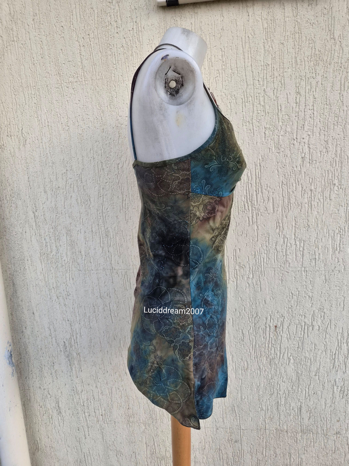 Haut tie and dye tons vert et marron