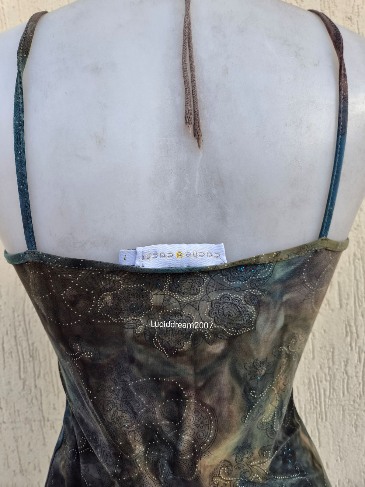 Haut tie and dye tons vert et marron