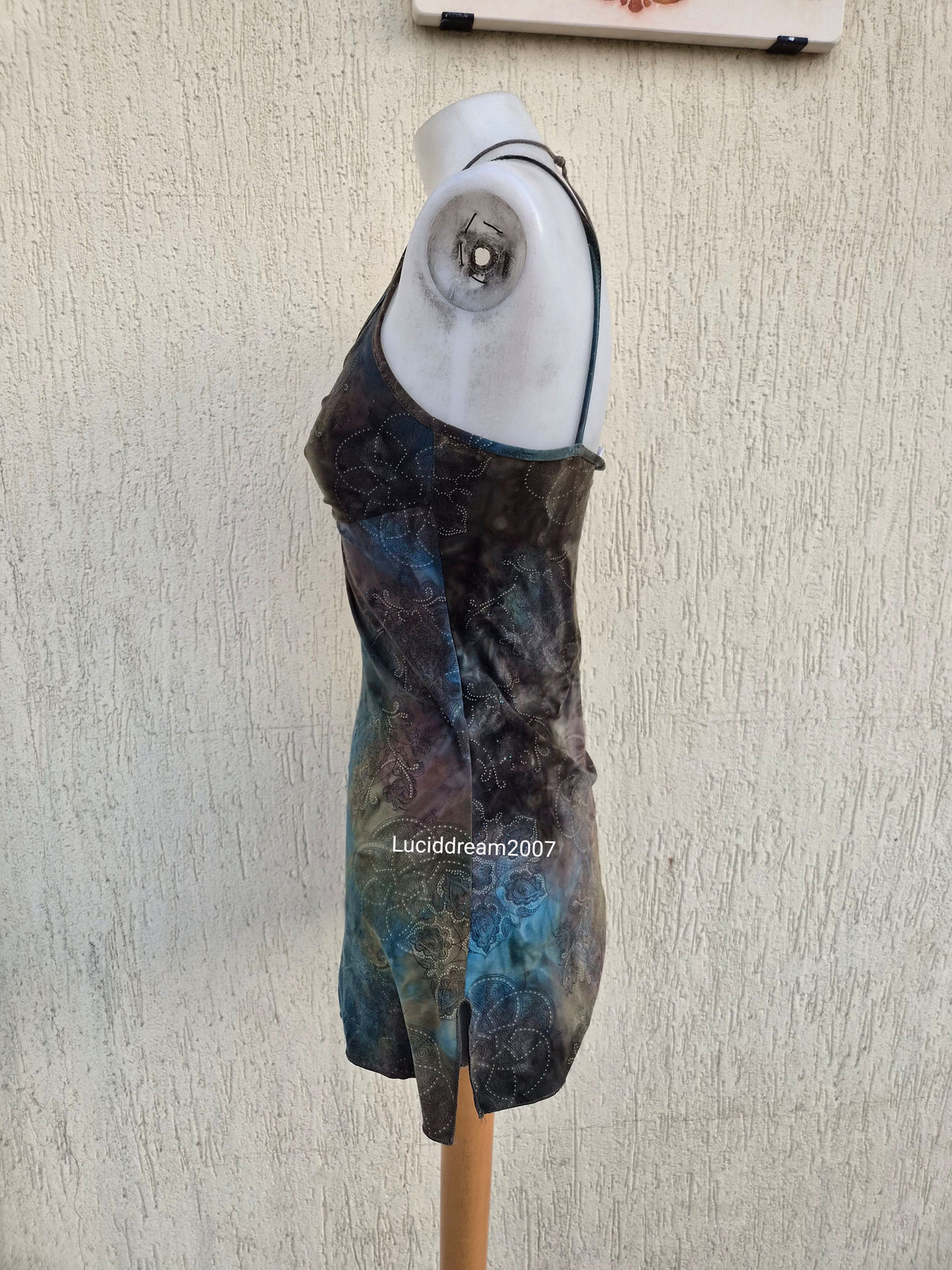 Haut tie and dye tons vert et marron