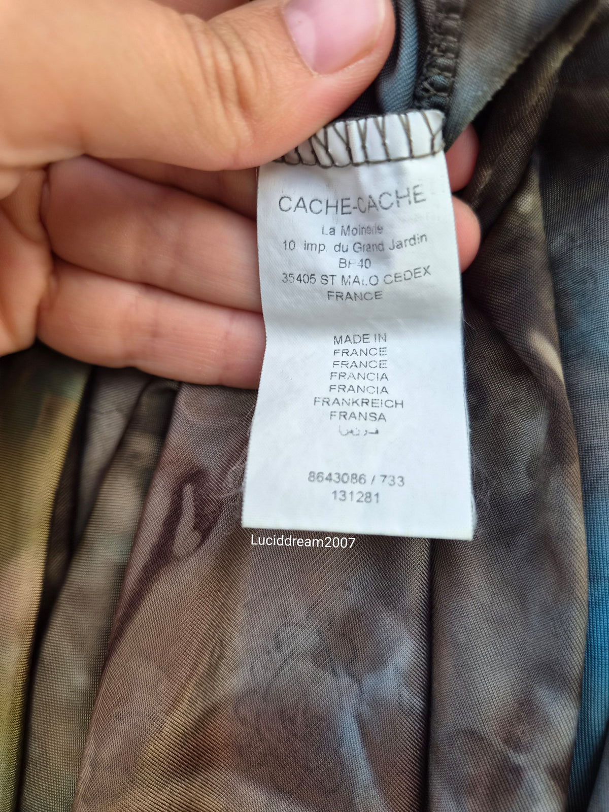Haut tie and dye tons vert et marron