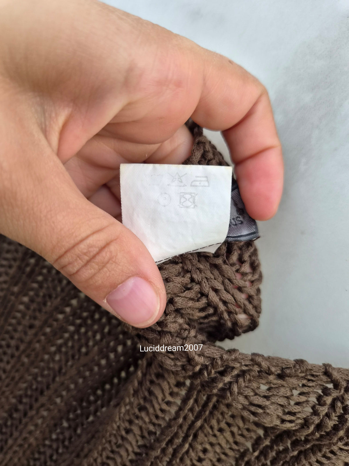 Haut en crochet marron
