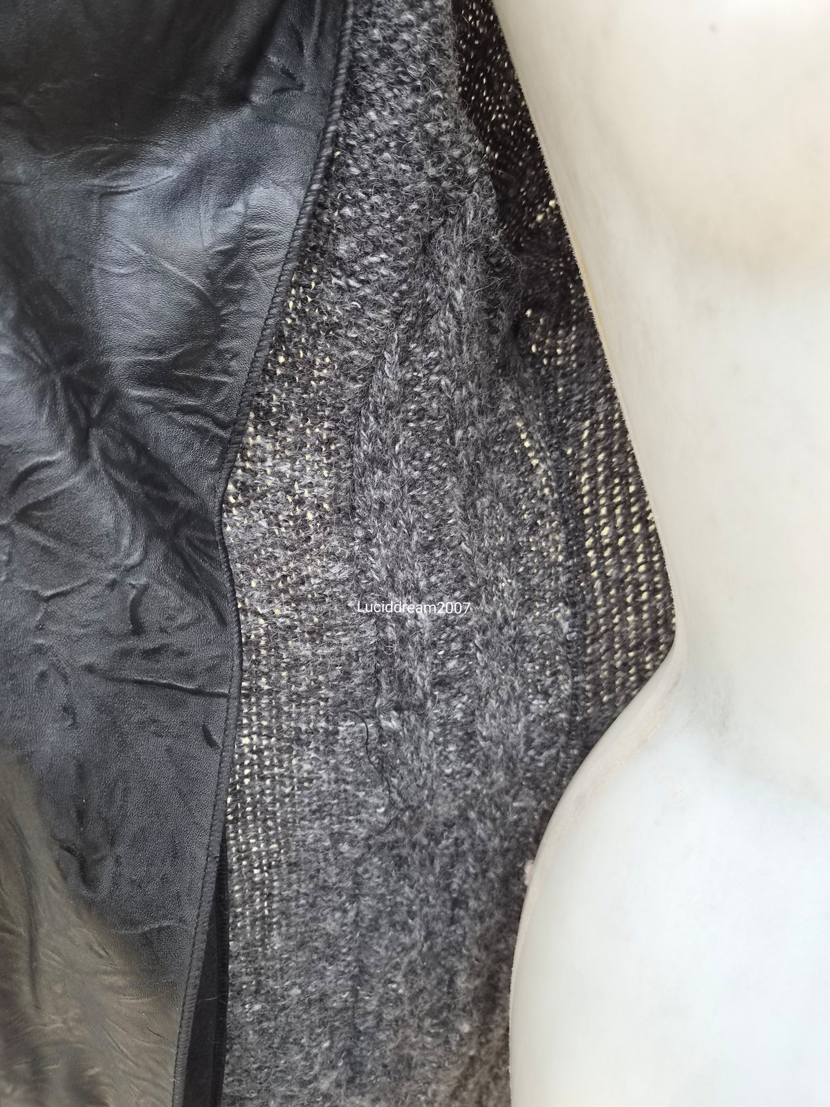 Long cardigan multimatières