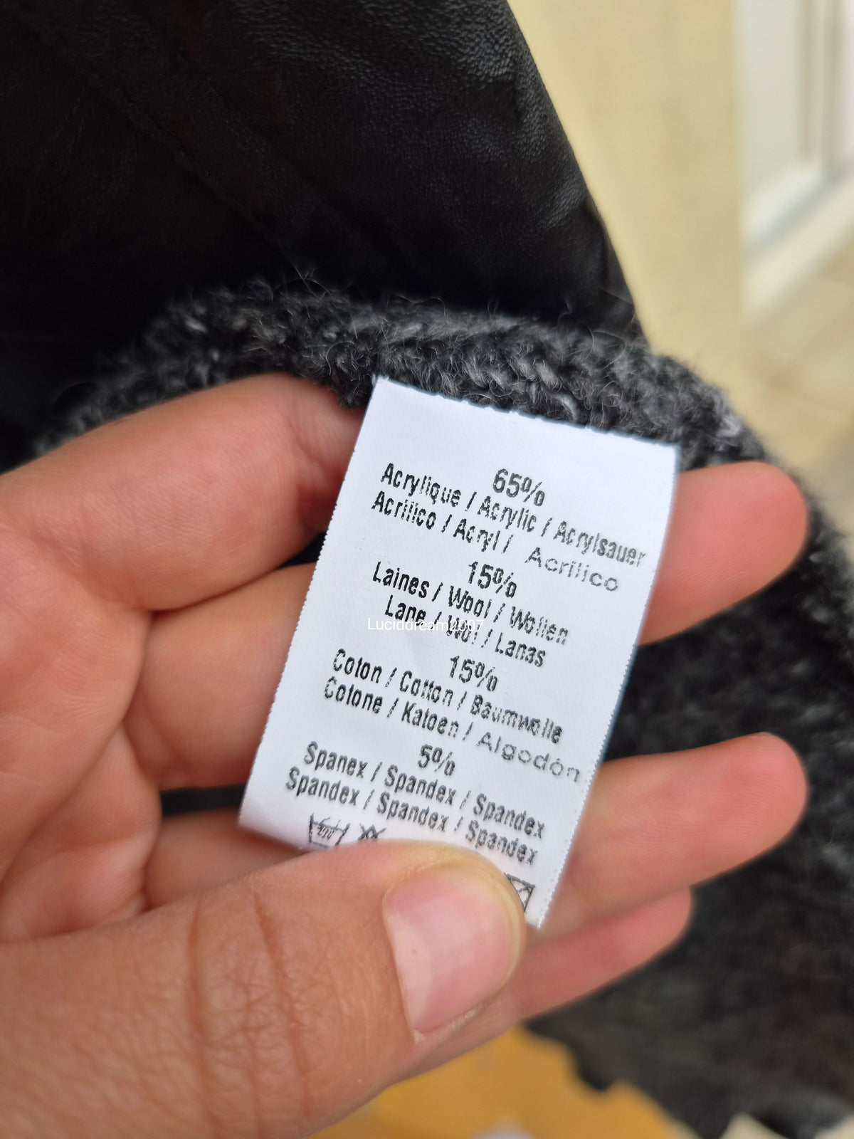 Long cardigan multimatières