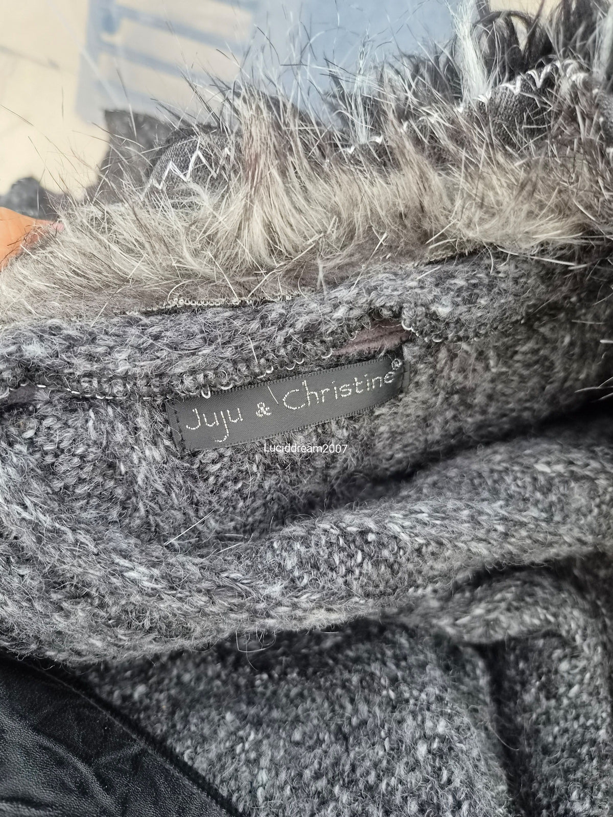 Long cardigan multimatières