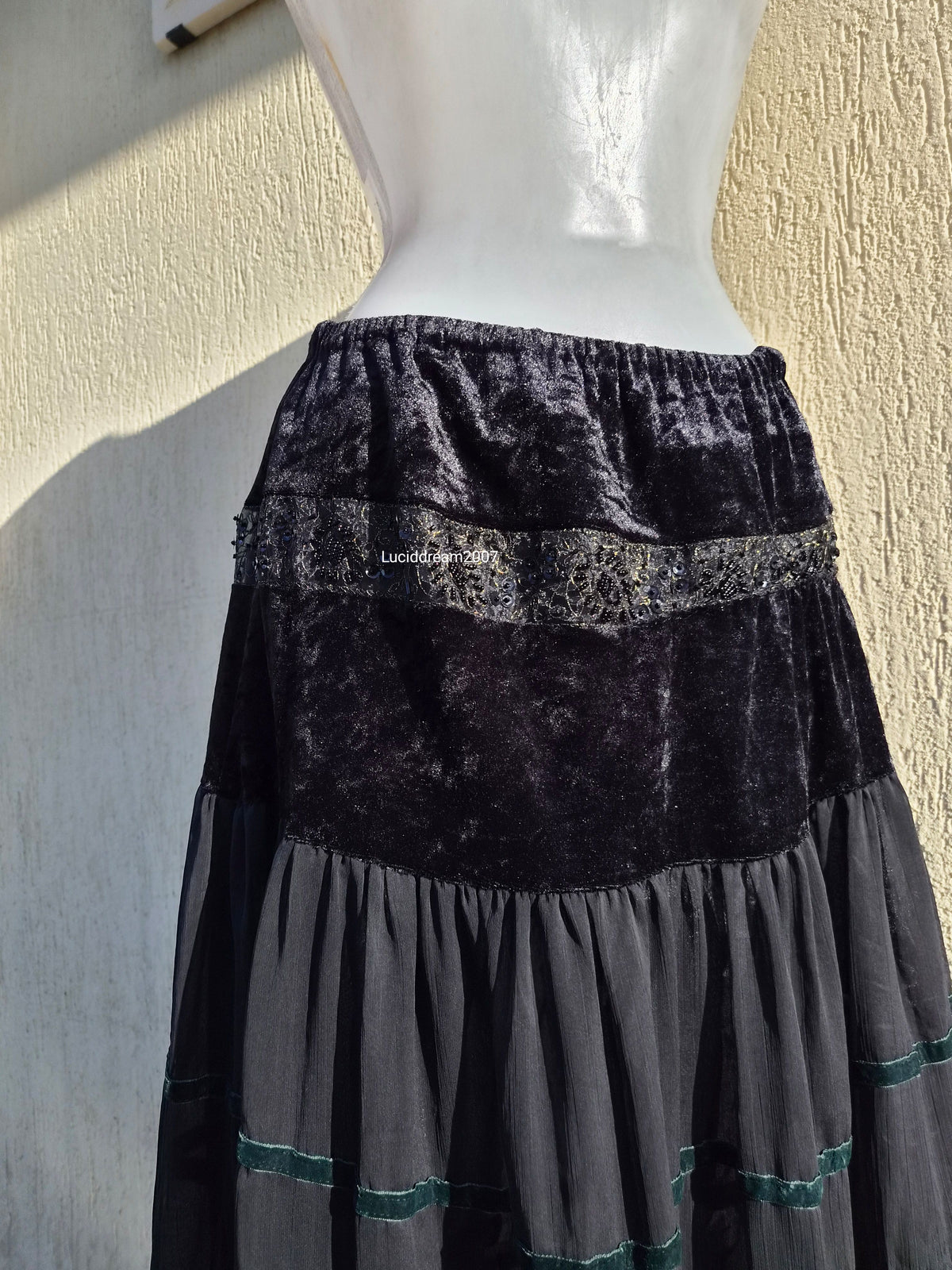 Jupe en velours noir