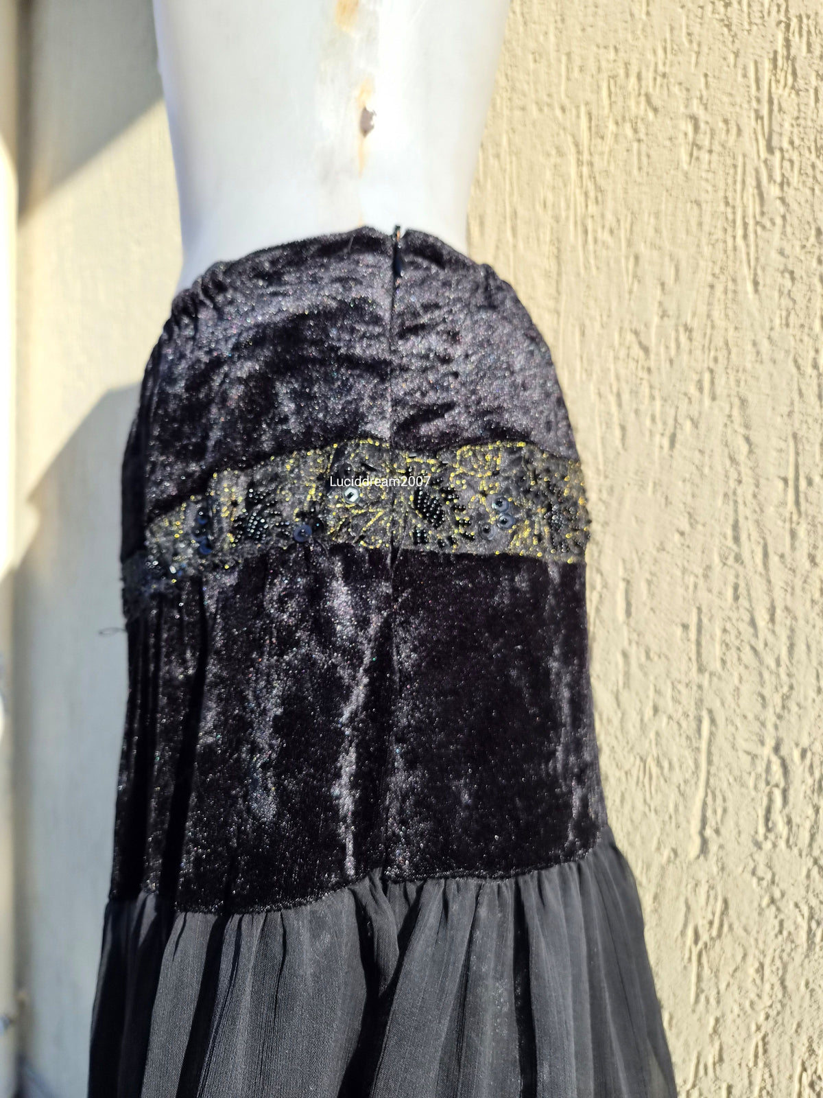 Jupe en velours noir