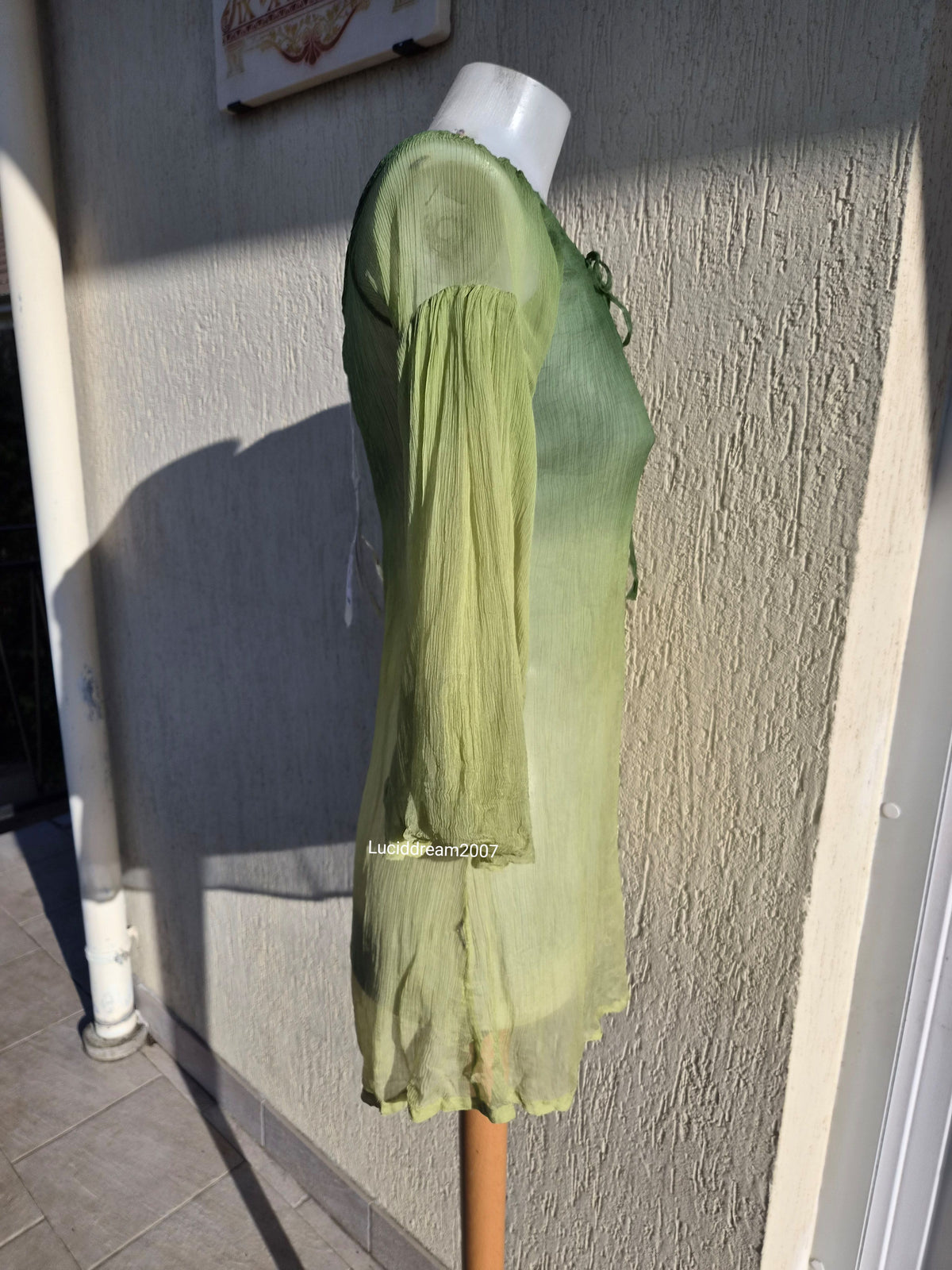 Haut vert en voile brodé Miss Sixty