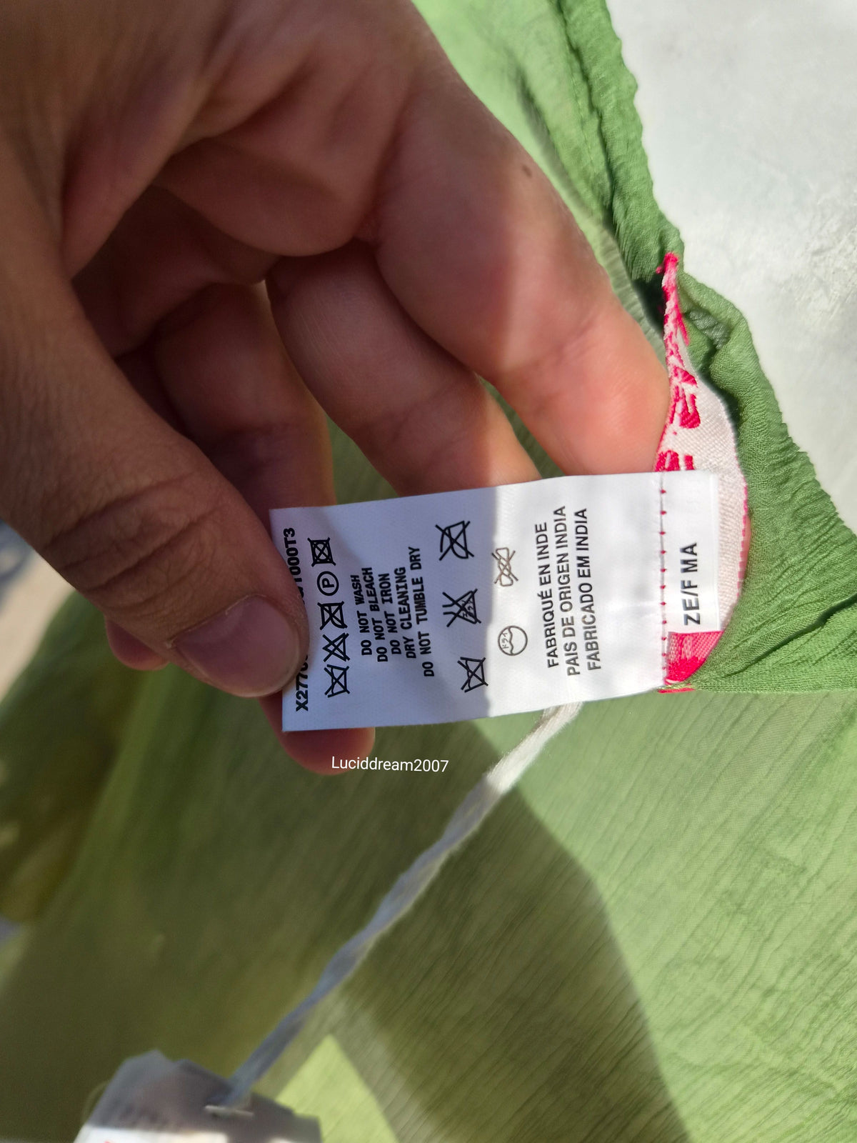 Haut vert en voile brodé Miss Sixty