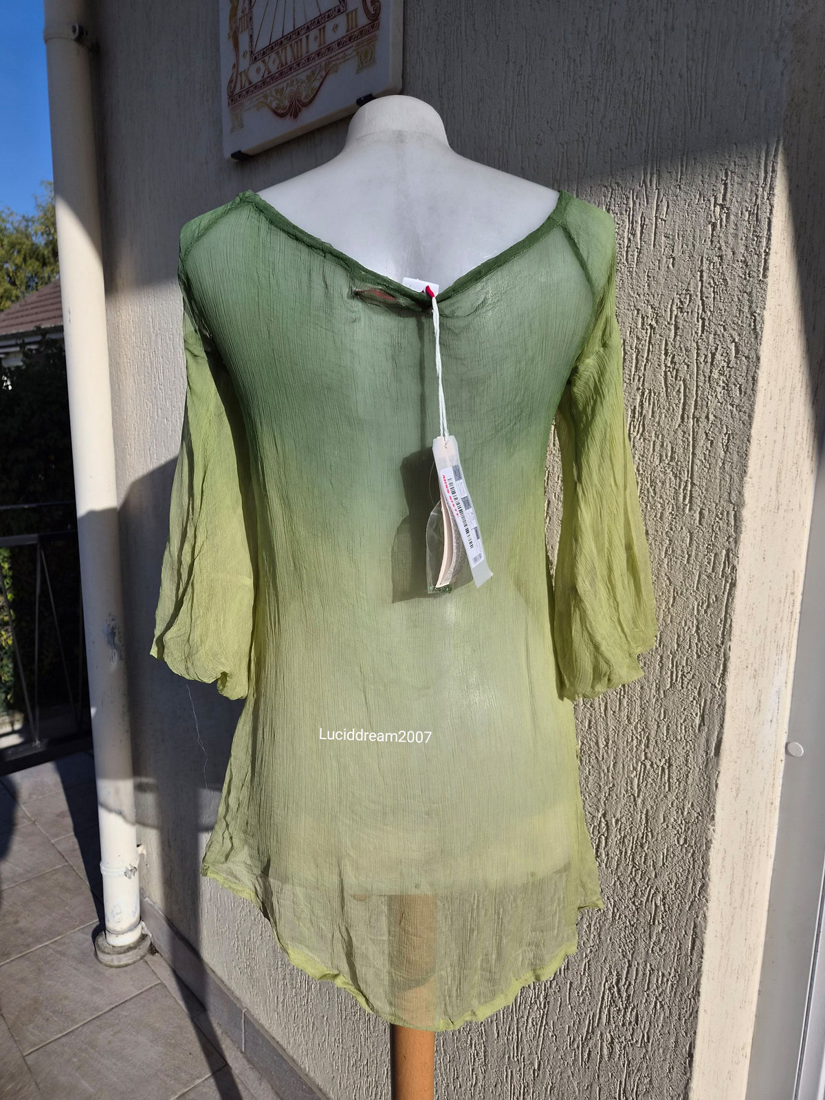 Haut vert en voile brodé Miss Sixty